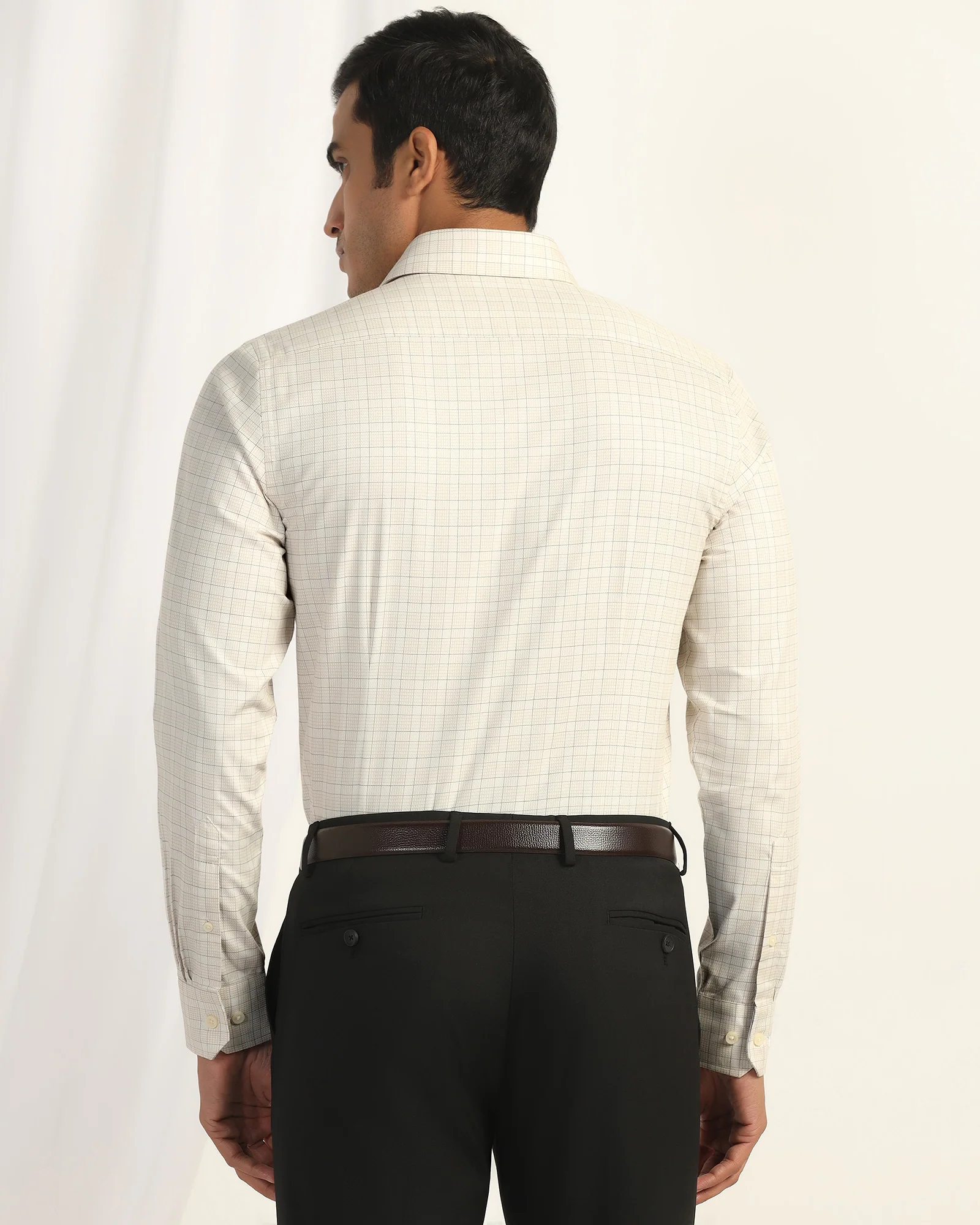 Temp Tech Formal Yellow Check Shirt - Victor - Image 2