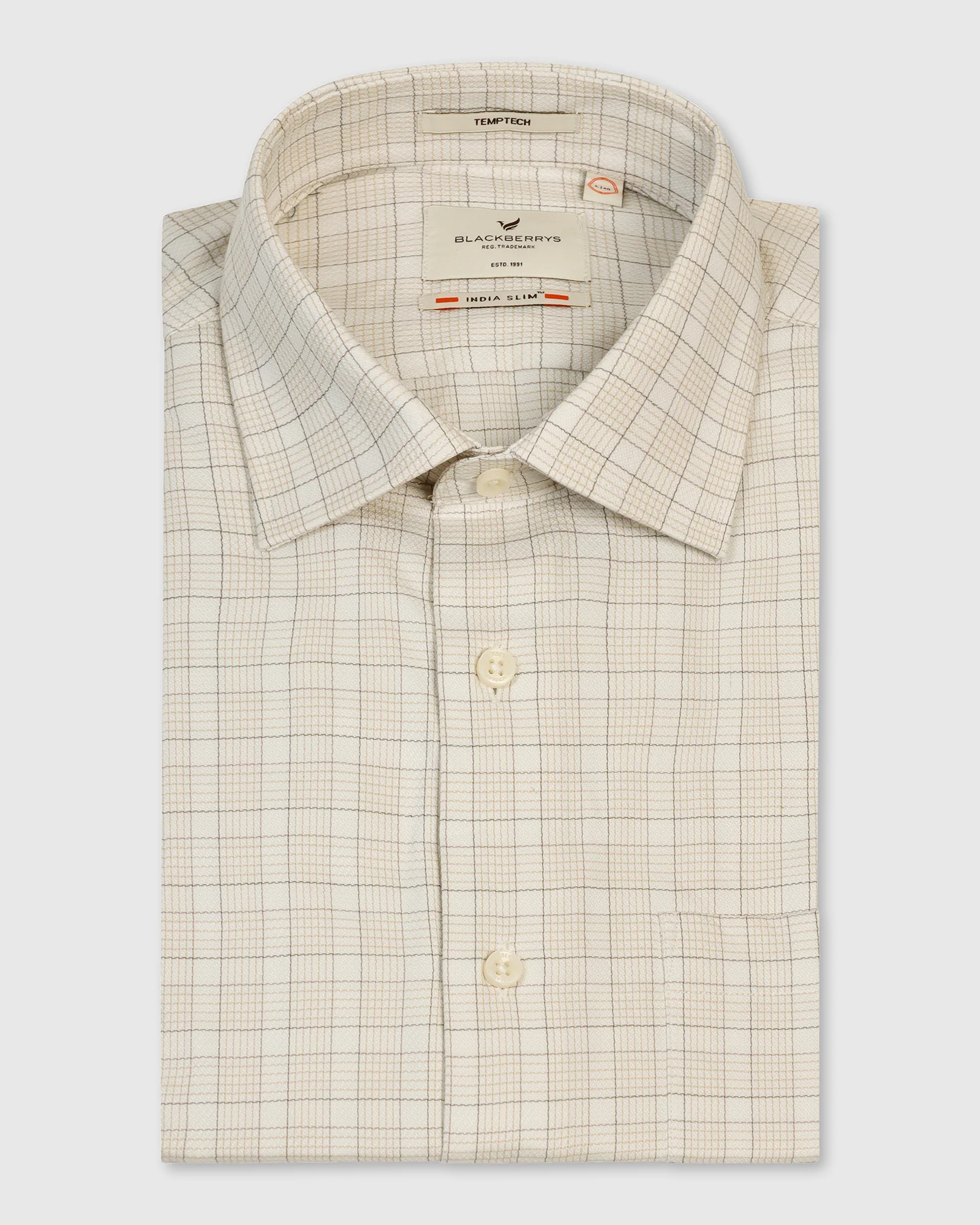 Temp Tech Formal Yellow Check Shirt - Victor - Image 5