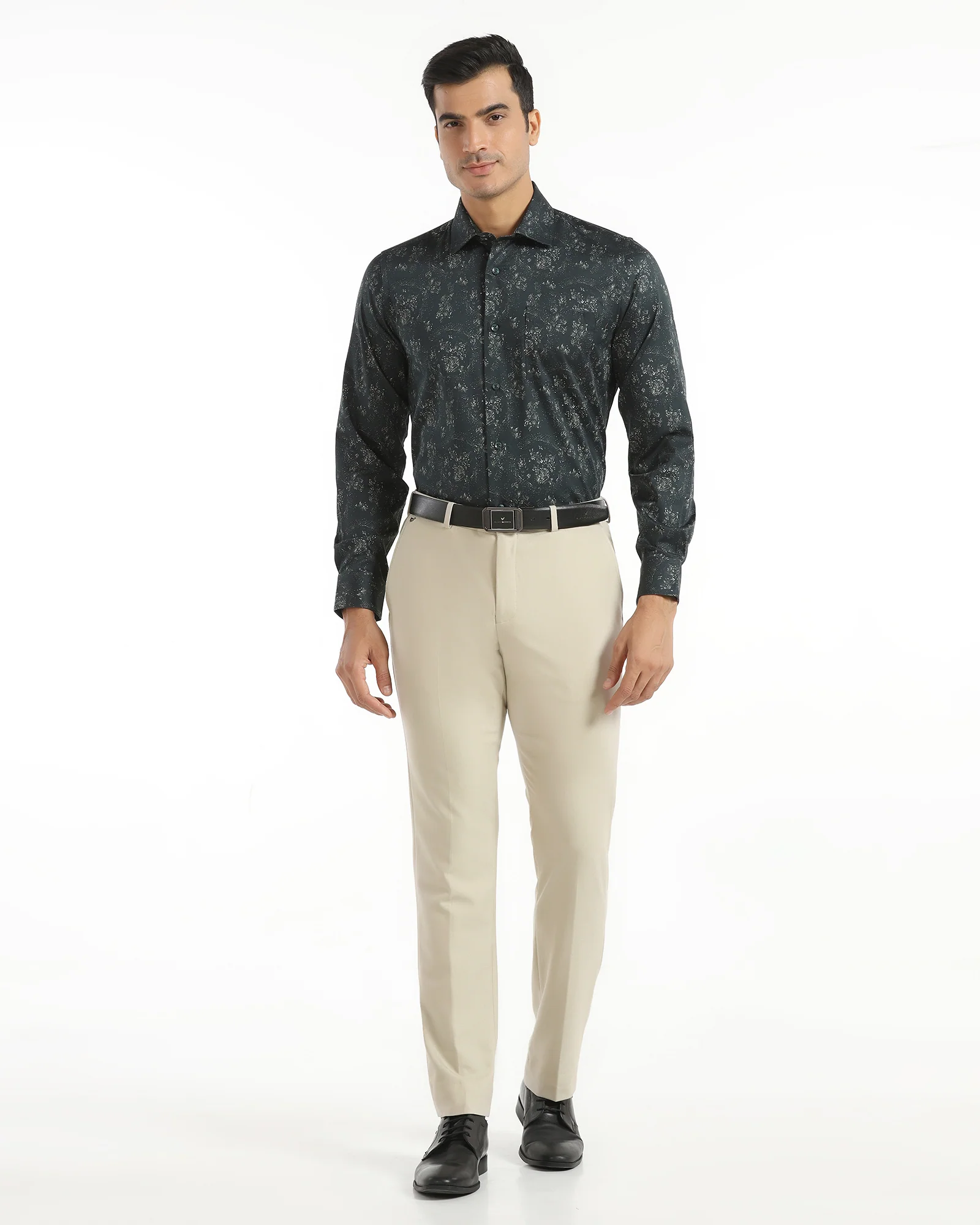 Temp Tech Slim Comfort B-95 Formal Beige Textured Trouser - Iceberg