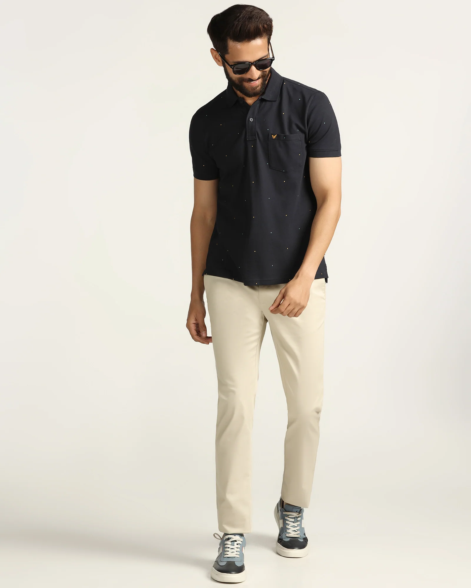 Temp Tech Slim Fit B-91 Casual Beige Solid Khakis - Peter - Image 8