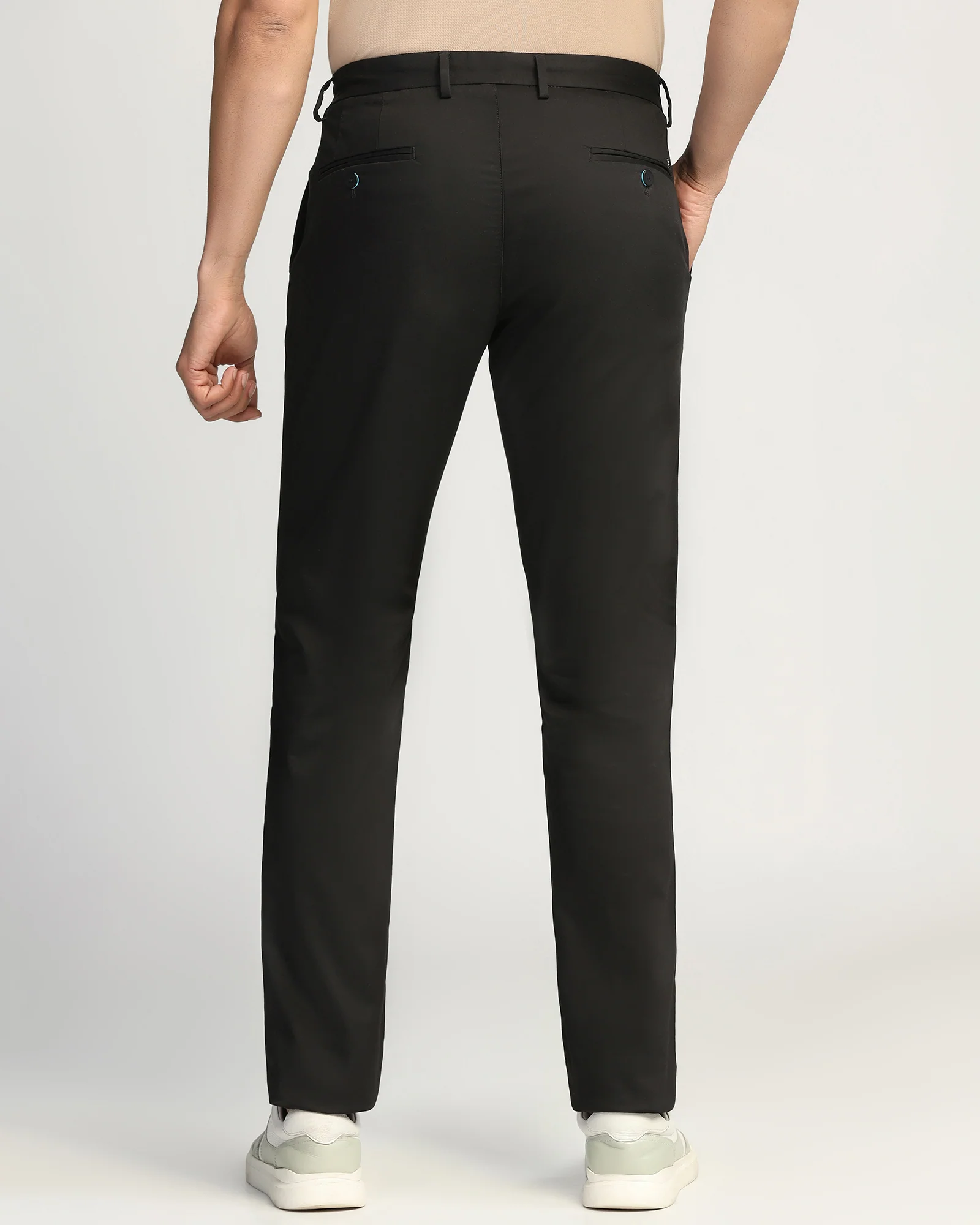 Temp Tech Slim Fit B-91 Casual Black Solid Khakis - Peter - Image 2