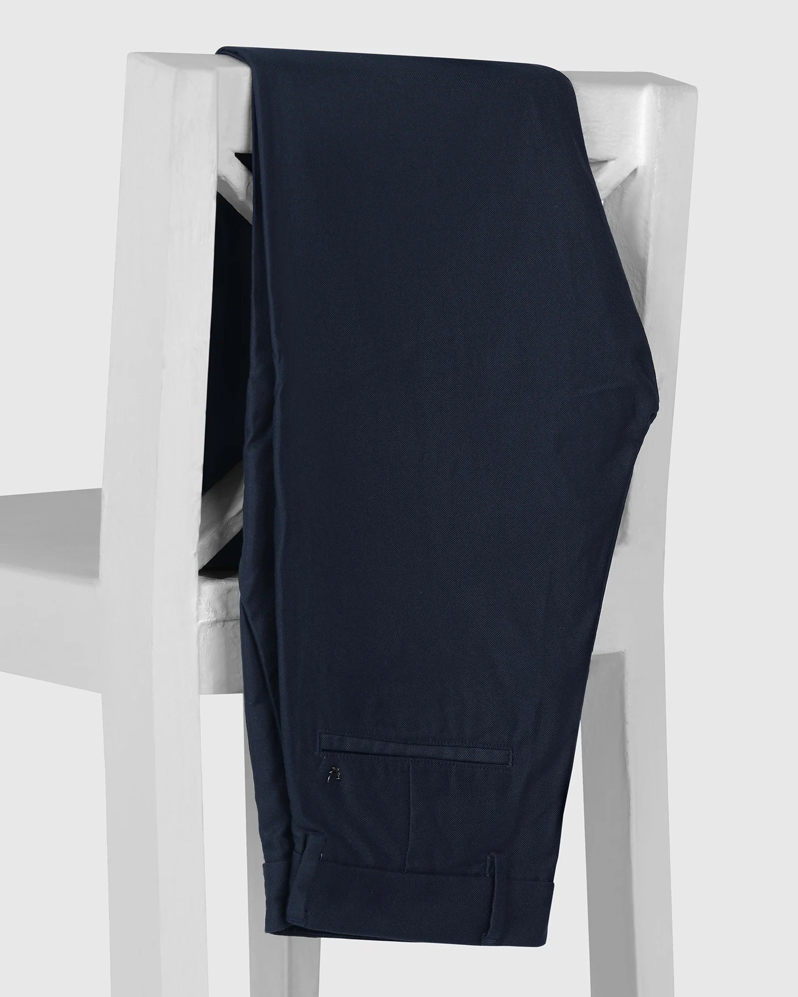Temp Tech Sneaker Fit Casual Navy Textured Khakis - Blake - Image 5