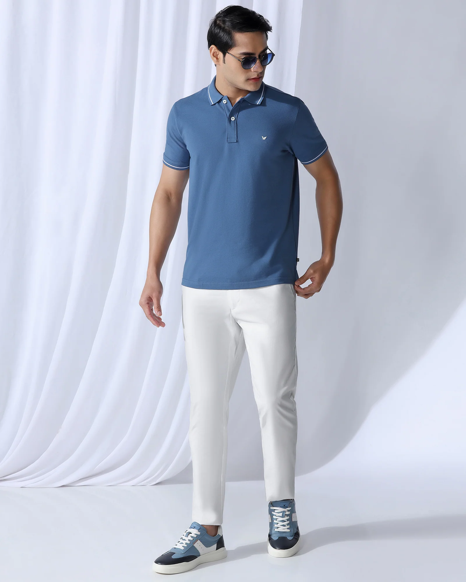 Temp Tech Sneaker Fit Casual White Textured Khakis - Blake - Image 7