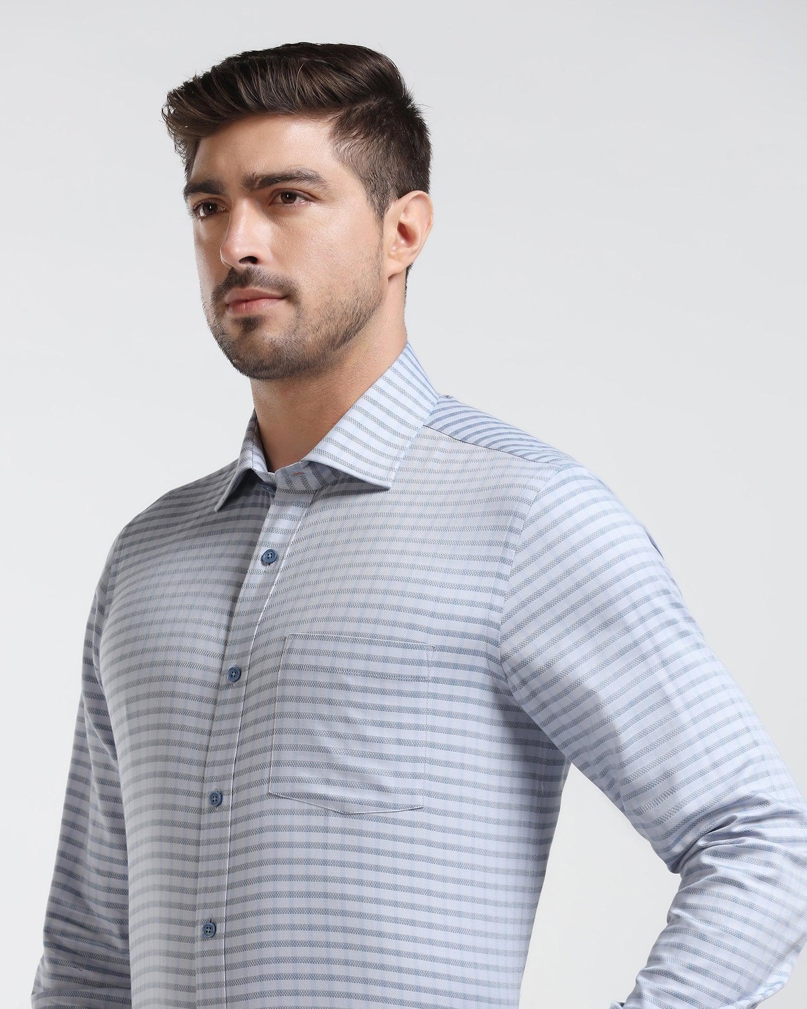 Temp Tech Formal Grey Check Shirt - Edmund - Image 4