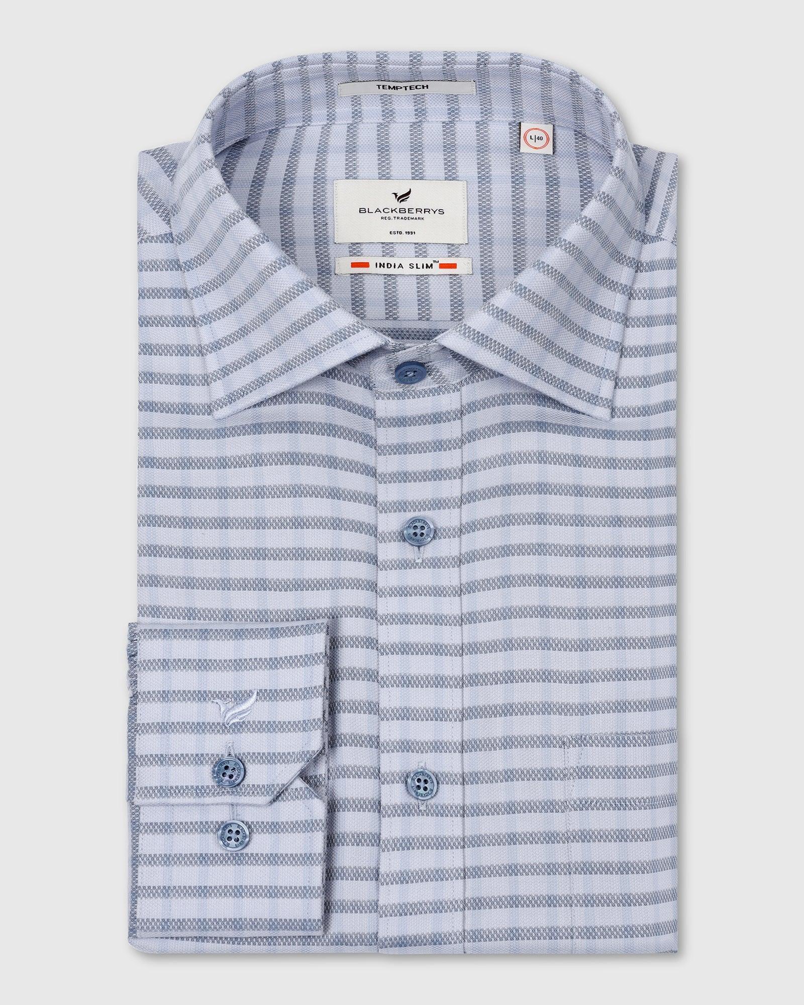 Temp Tech Formal Grey Check Shirt - Edmund - Image 5