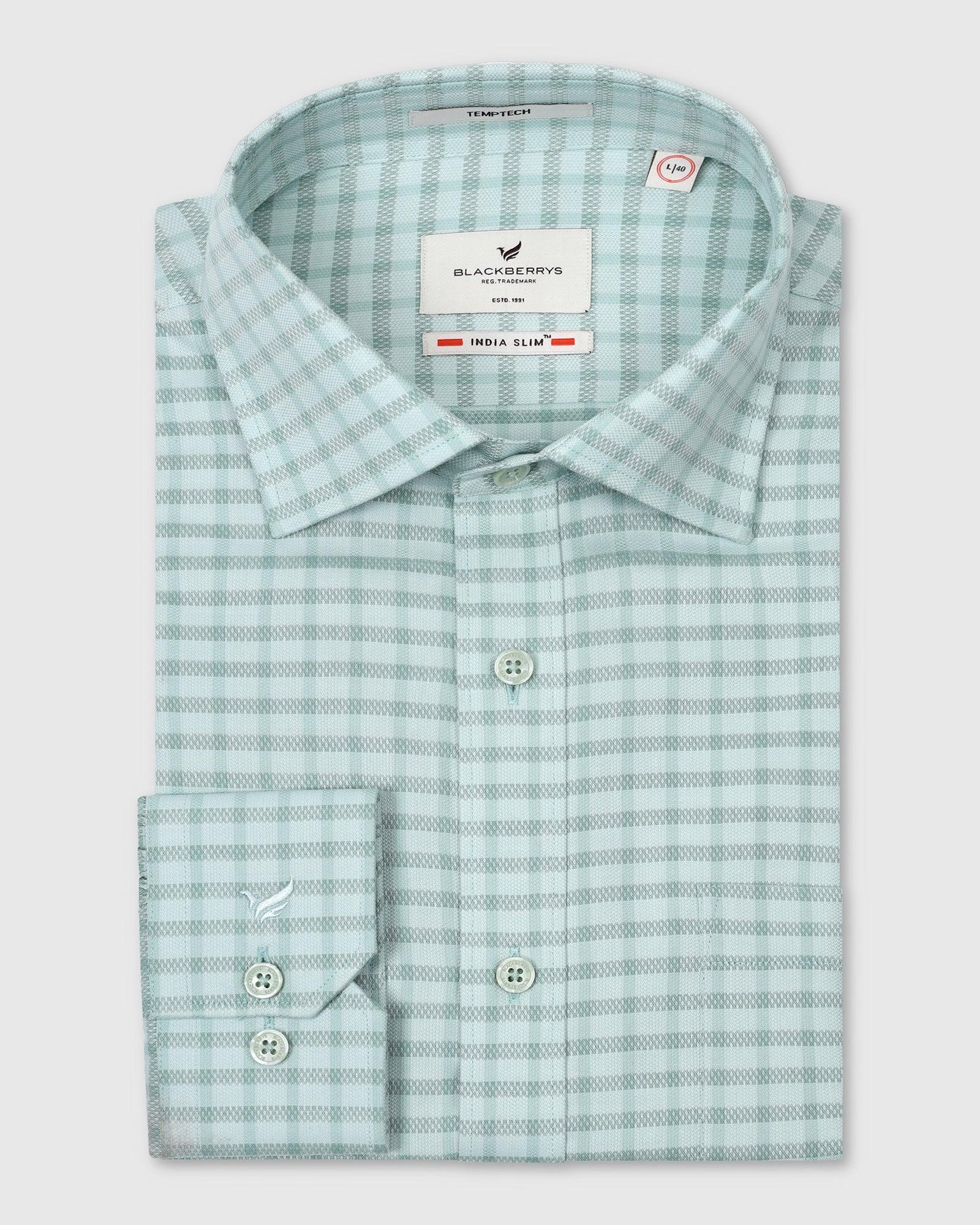 Temp Tech Formal Moss Check Shirt - Edmund - Image 5