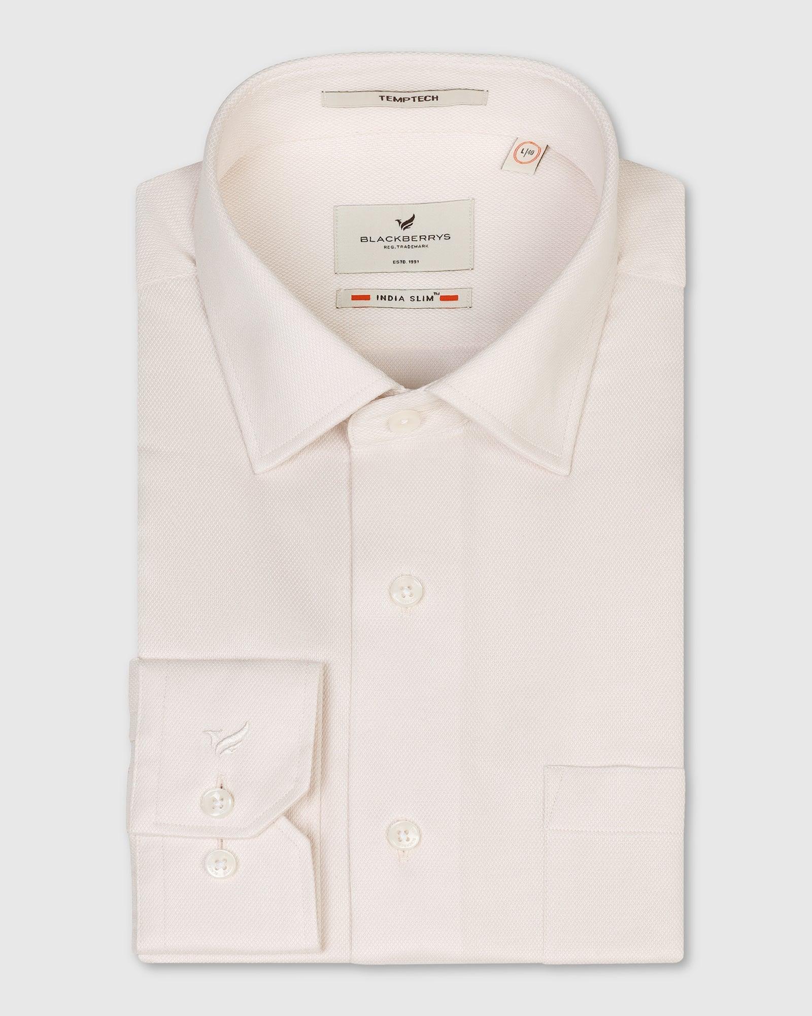 Temp Tech Formal Peach Textured Shirt - Shalom - Image 5