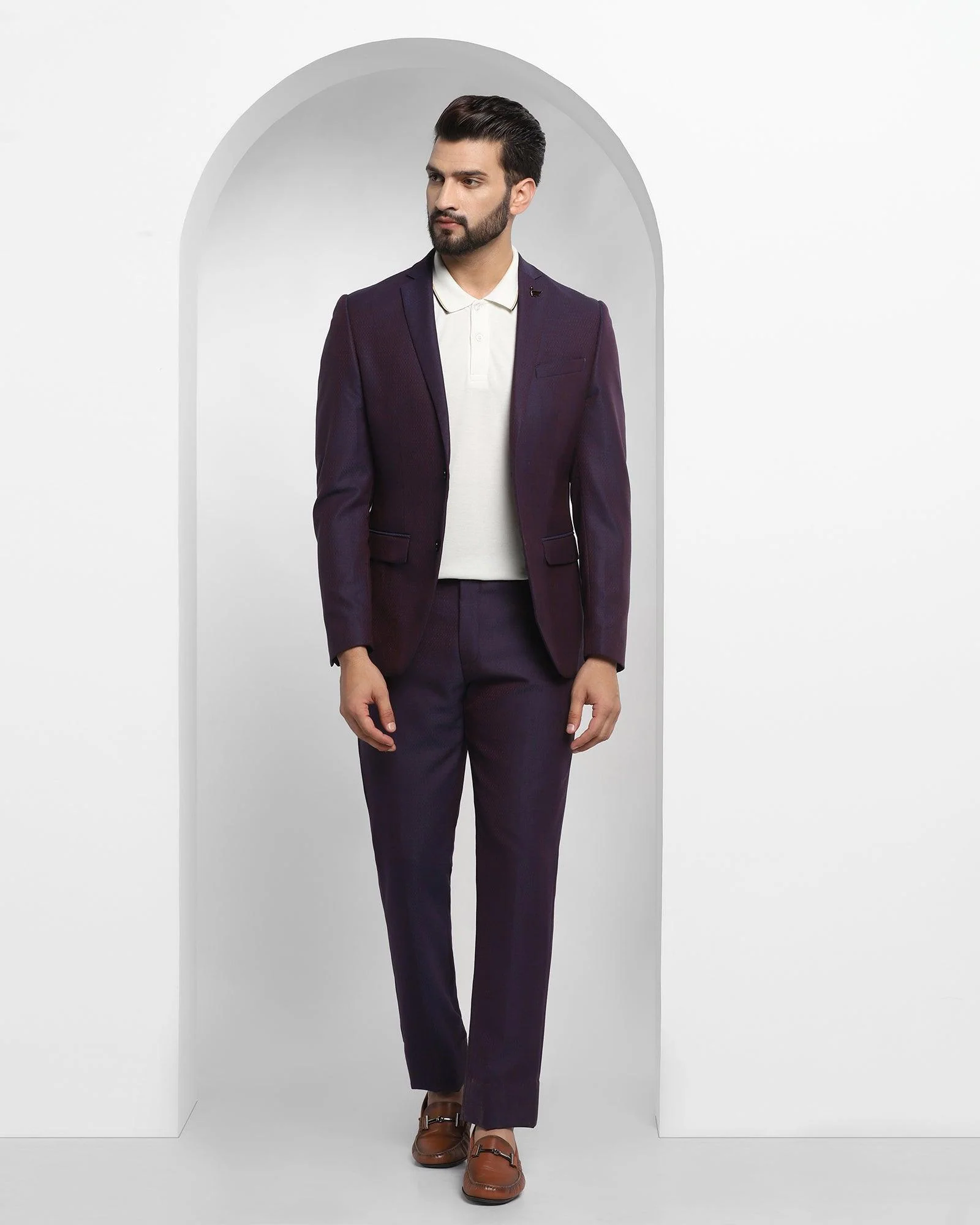Luxe Multitude 6X Navy Textured Formal Suit - Testin - Image 10