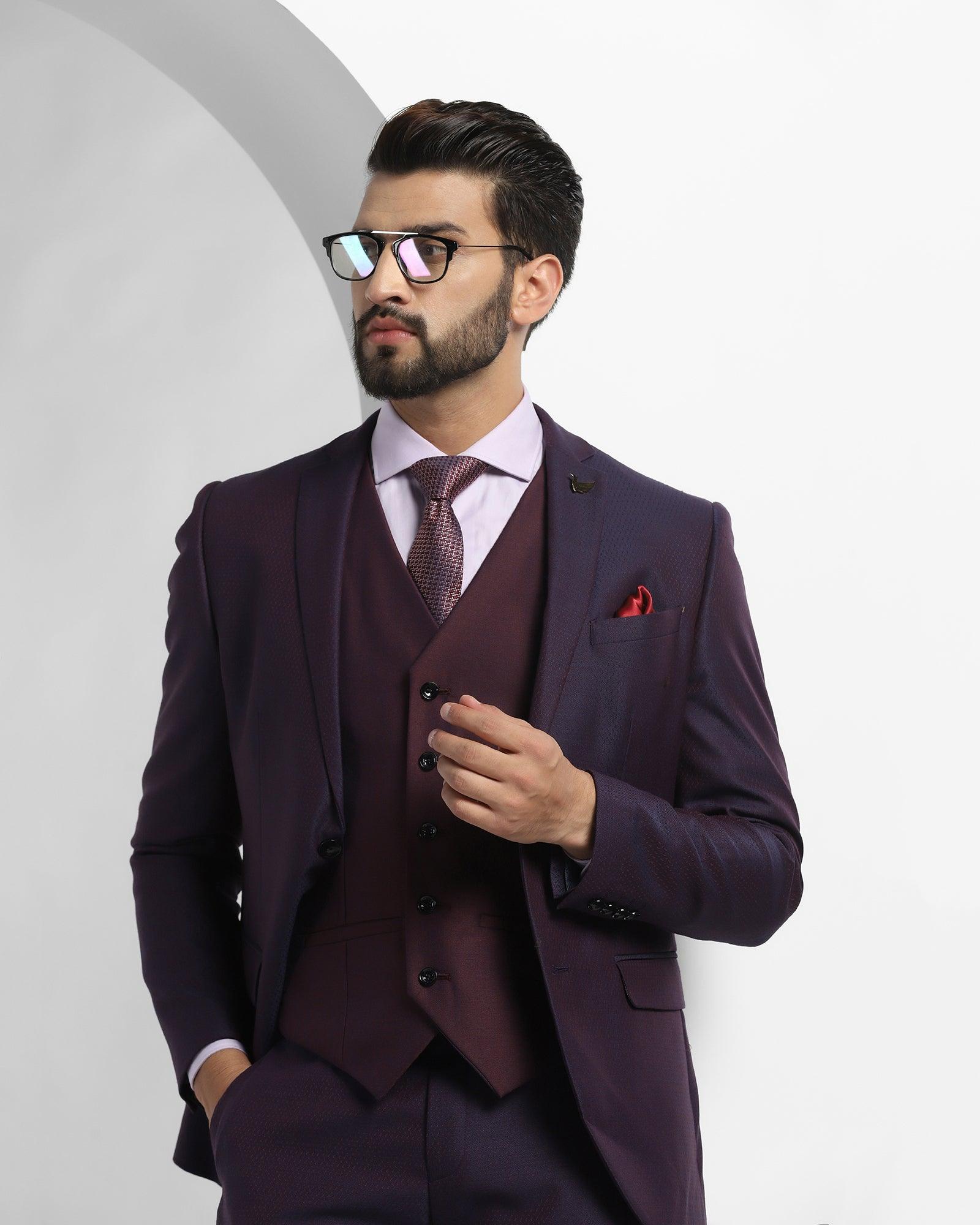Luxe Multitude 6X Navy Textured Formal Suit - Testin - Image 7