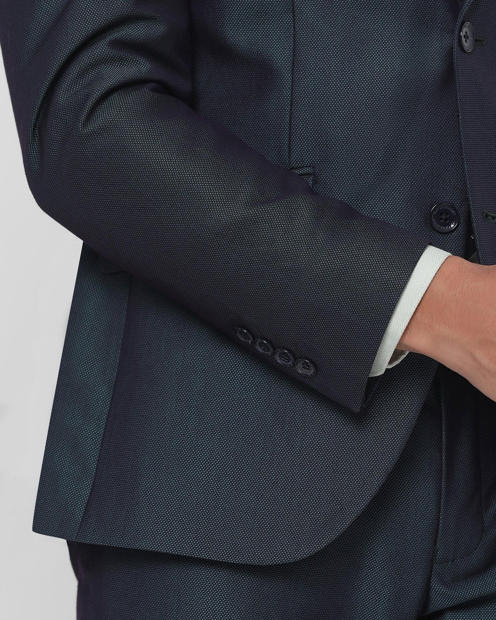 Two Piece Teal Textured Formal Suit - Therin - Image 6