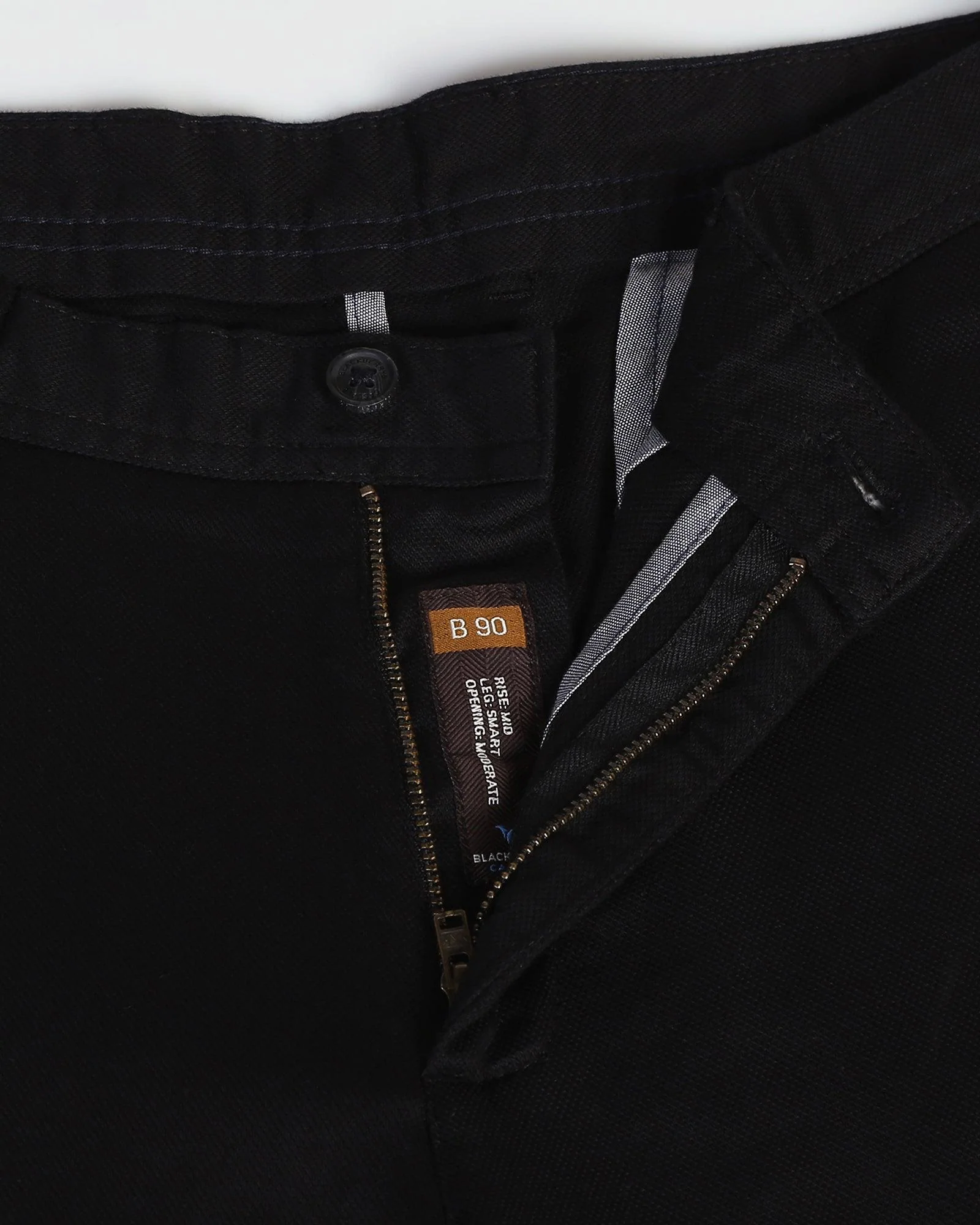 Straight B-90 Casual Black Textured Khakis - Altos - Image 6