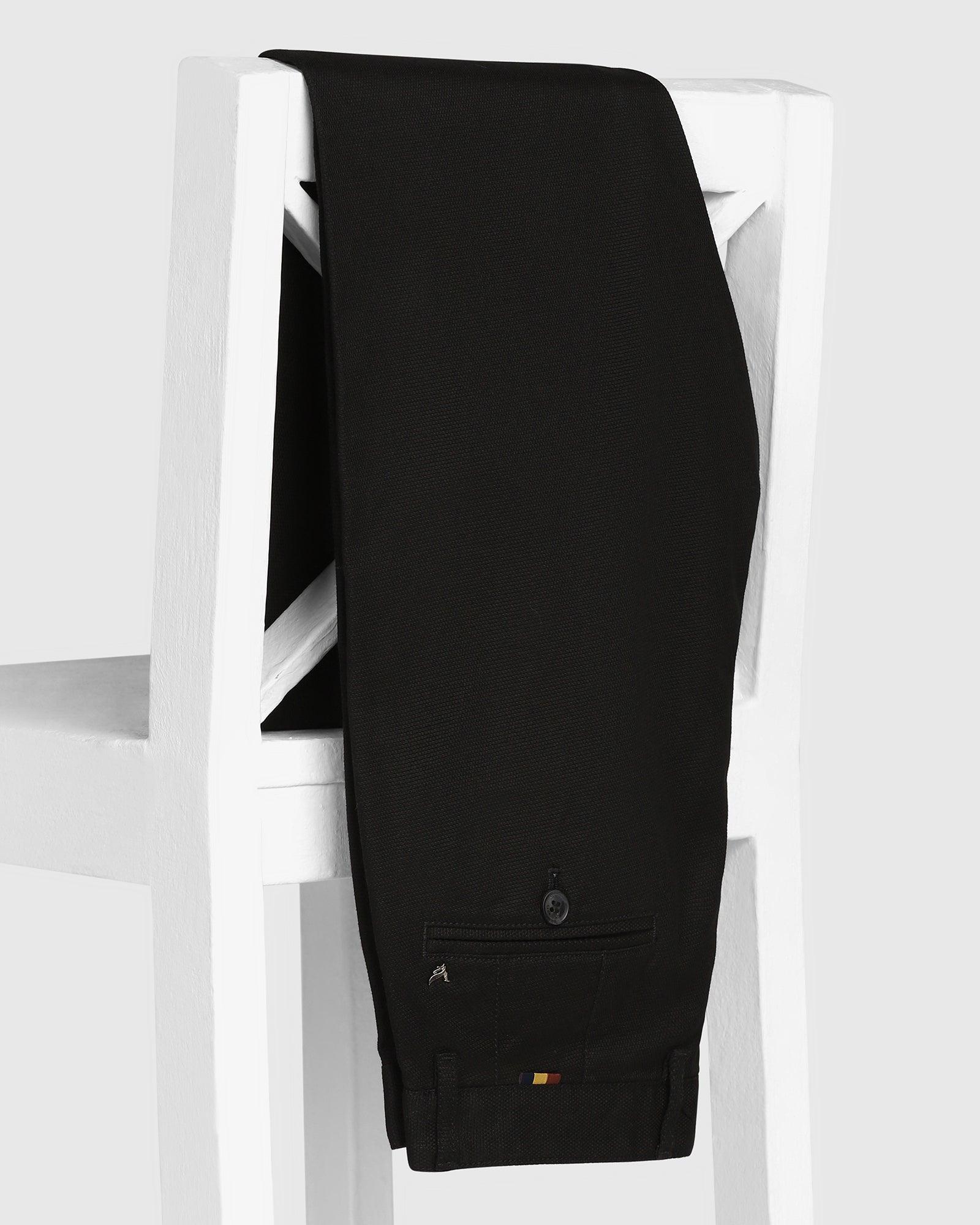 Slim Fit B-91 Casual Black Textured Khakis - Altus - Image 5