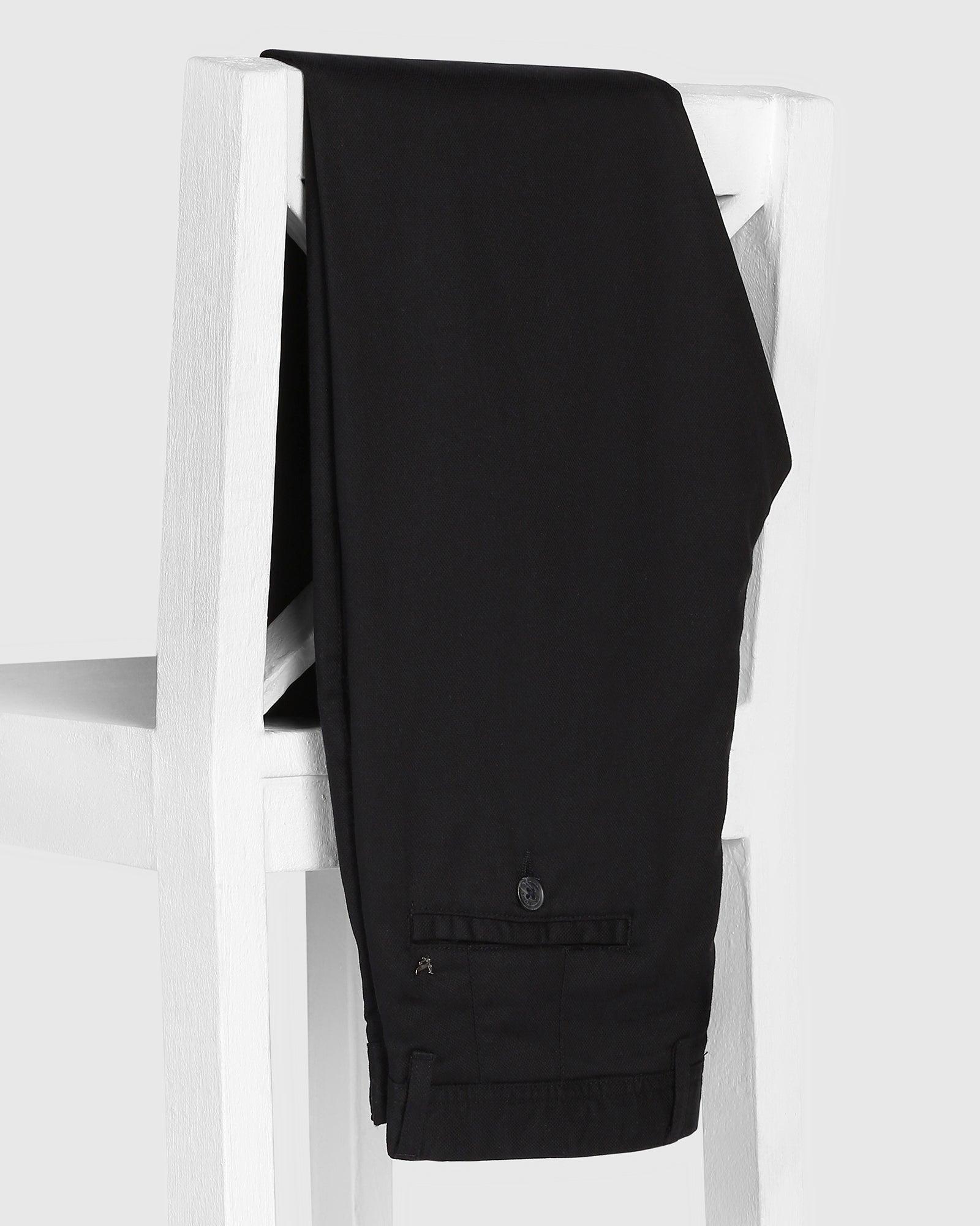 Slim Comfort B-95 Casual Black Textured Khakis - Altos - Image 5