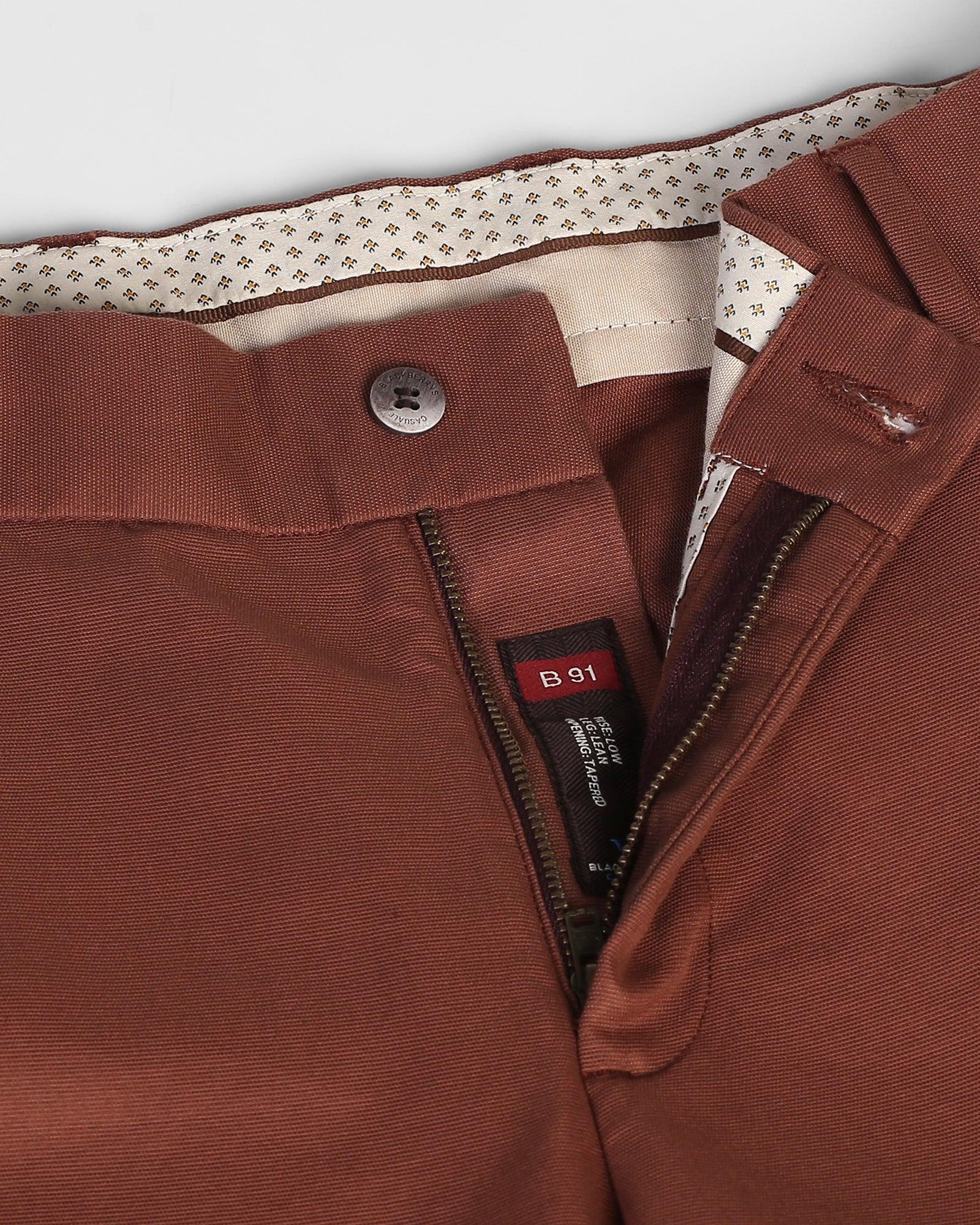Slim Comfort B-95 Casual Rust Textured Khakis - Jen - Image 6
