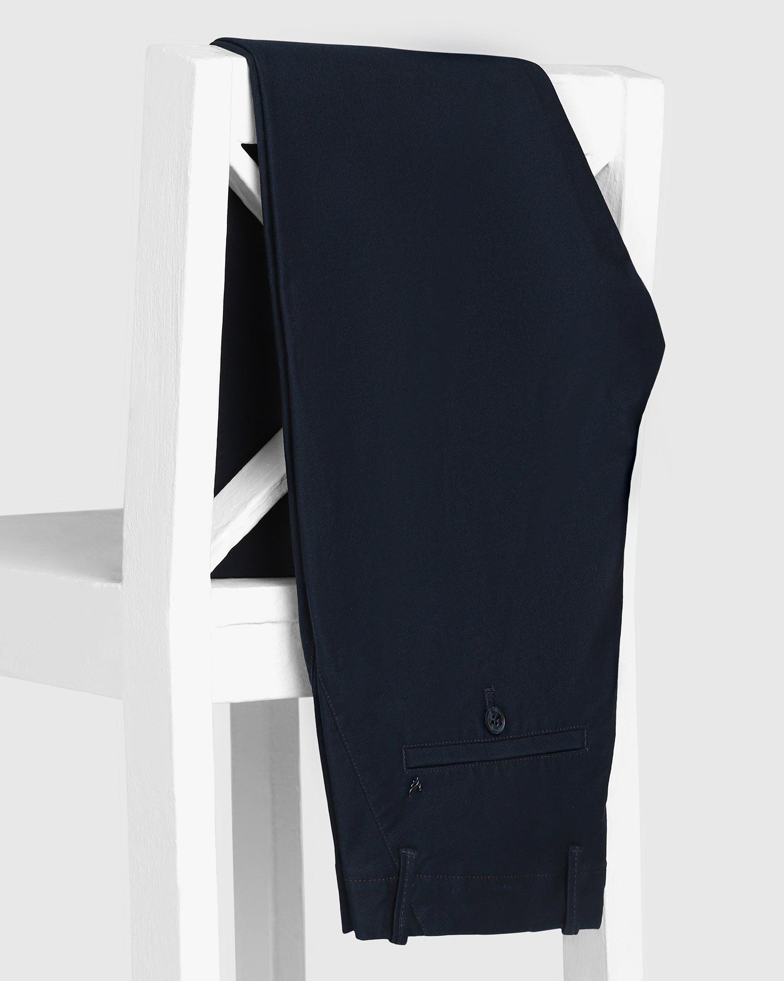 Slim Fit B-91 Casual Teal Textured Khakis - Segy - Image 5