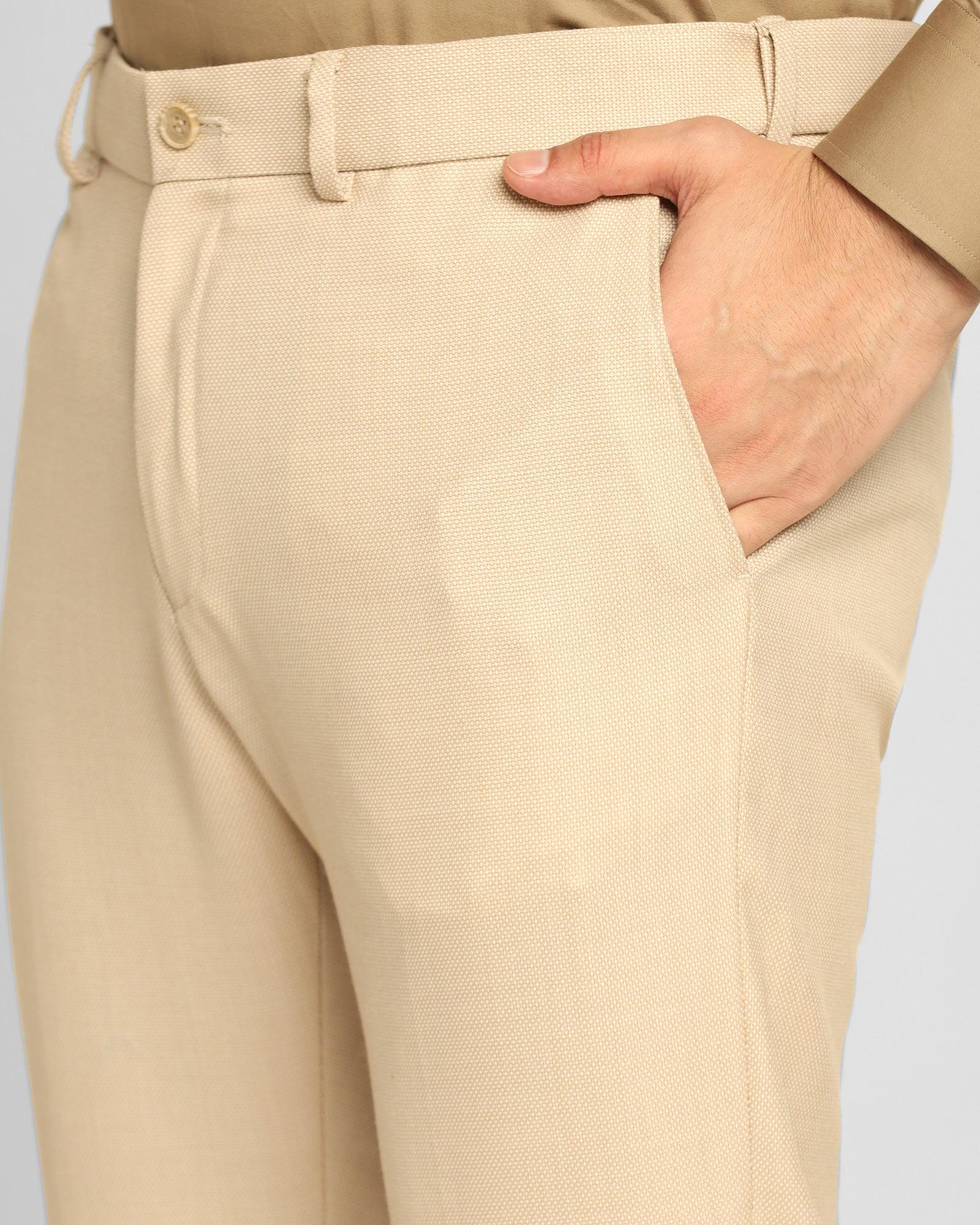 Beige Swarn Textured Achkan Set - Cosmo - Image 5