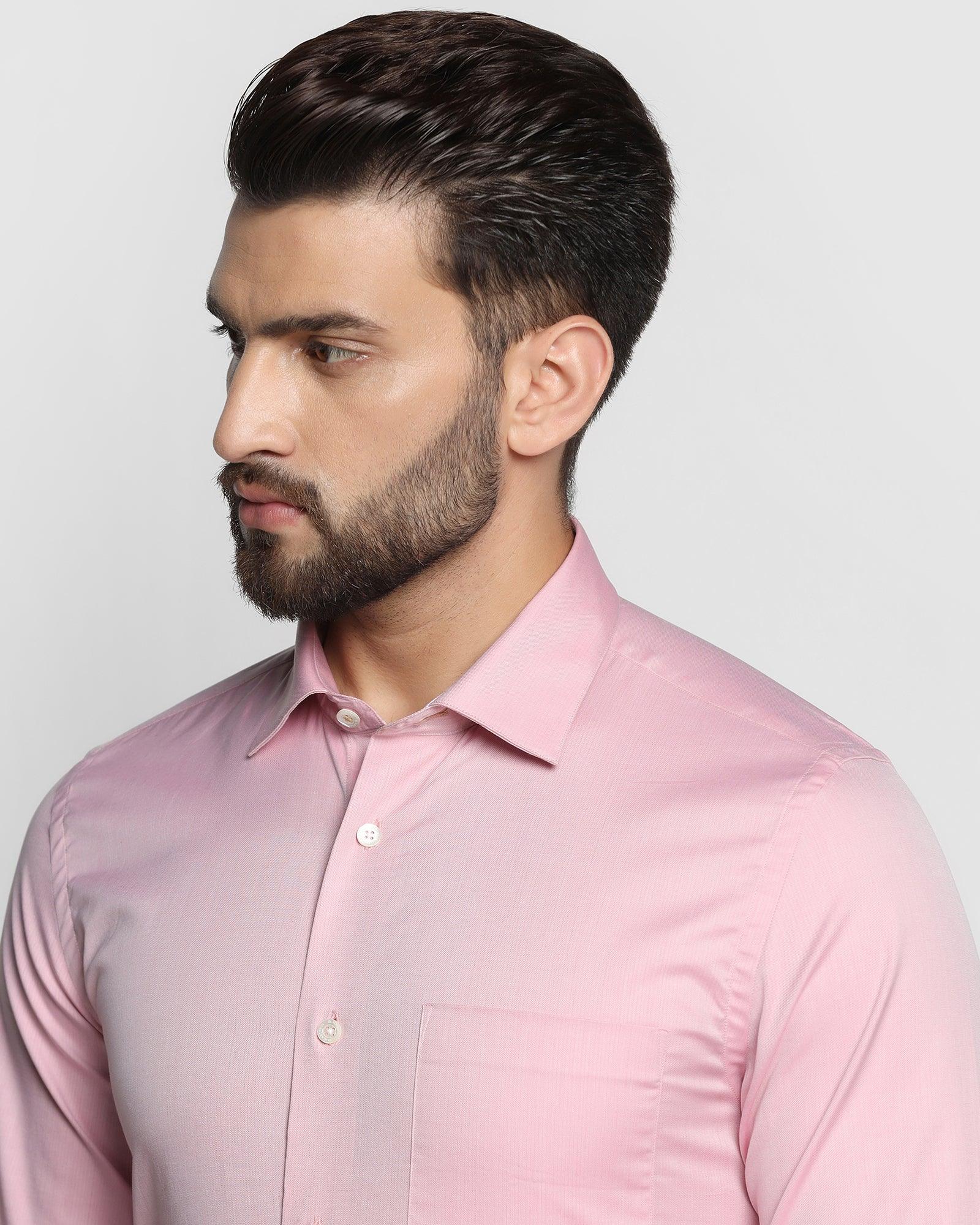 Luxe Formal Pink Textured Shirt - Bolten - Image 6
