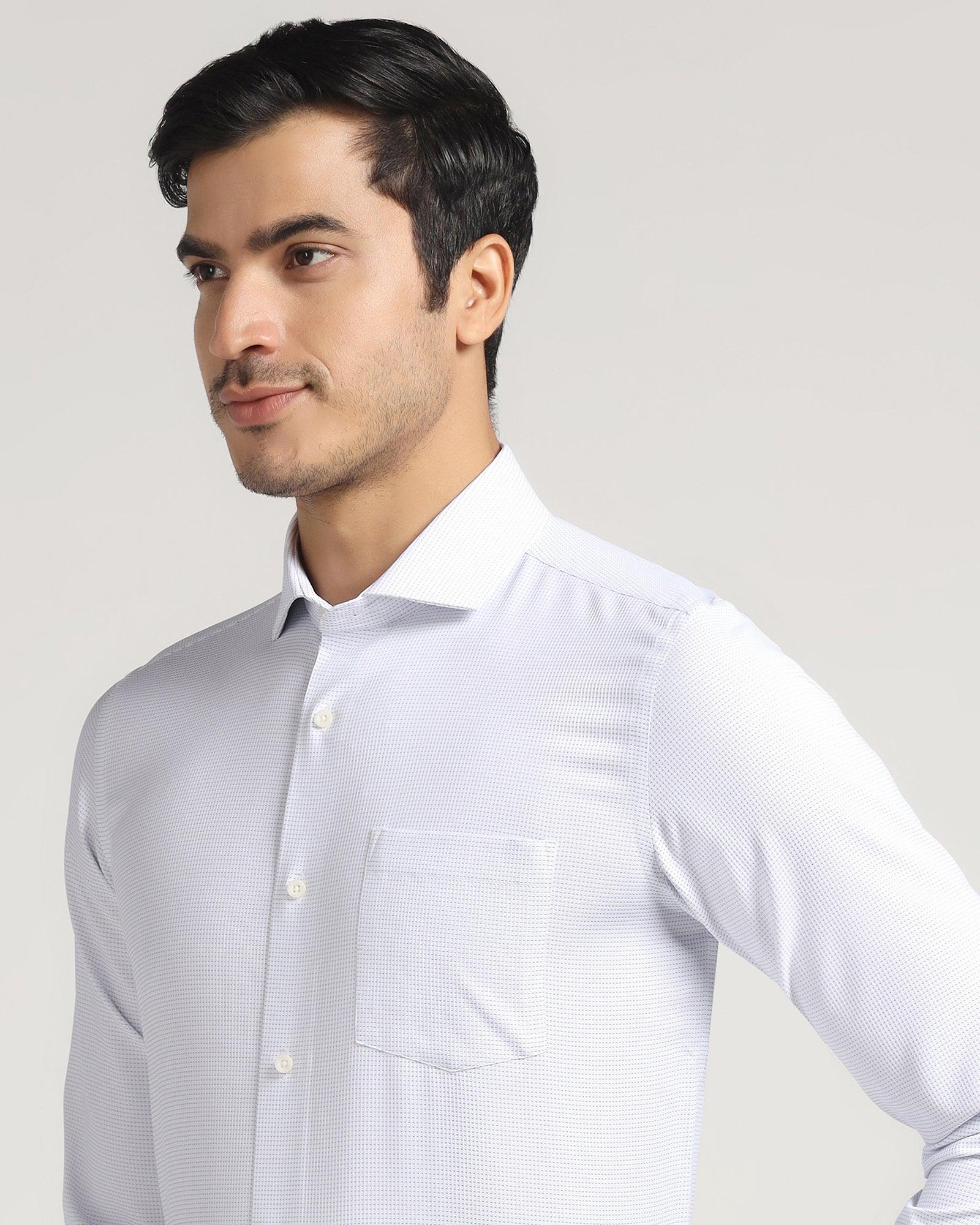 Non Iron Formal Blue Textured Shirt - Daze - Image 4