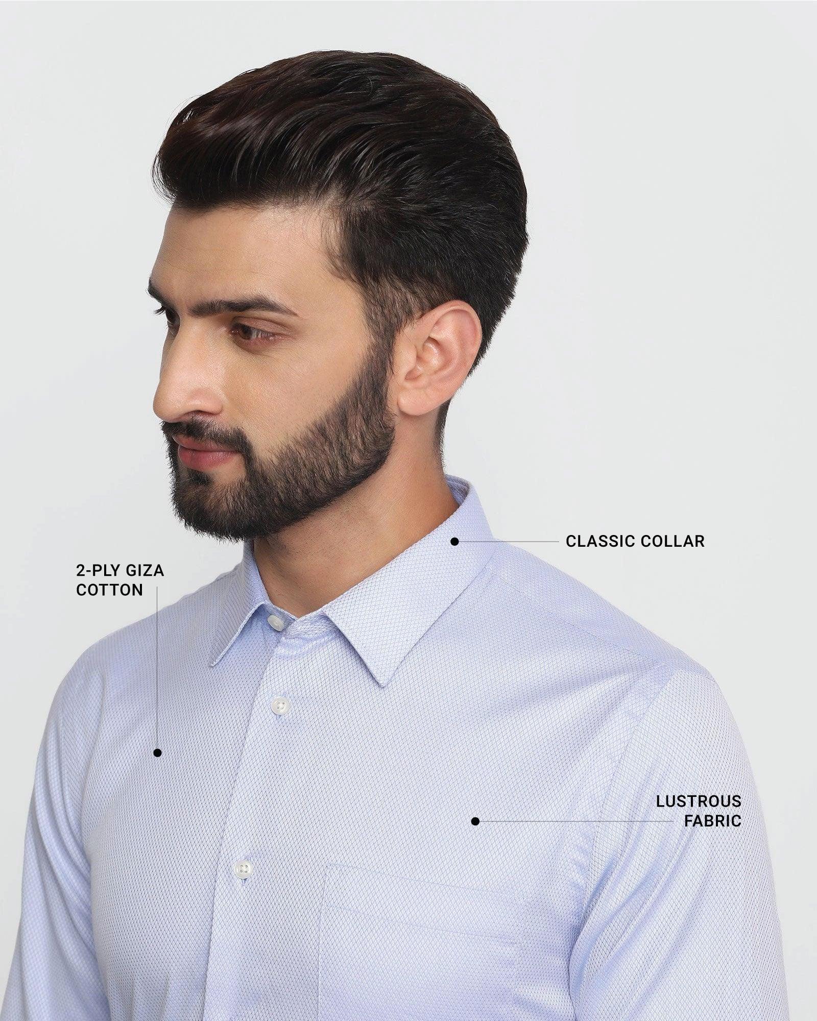 Must Haves Formal Sky Blue Textured Shirt - Samuel - Image 4
