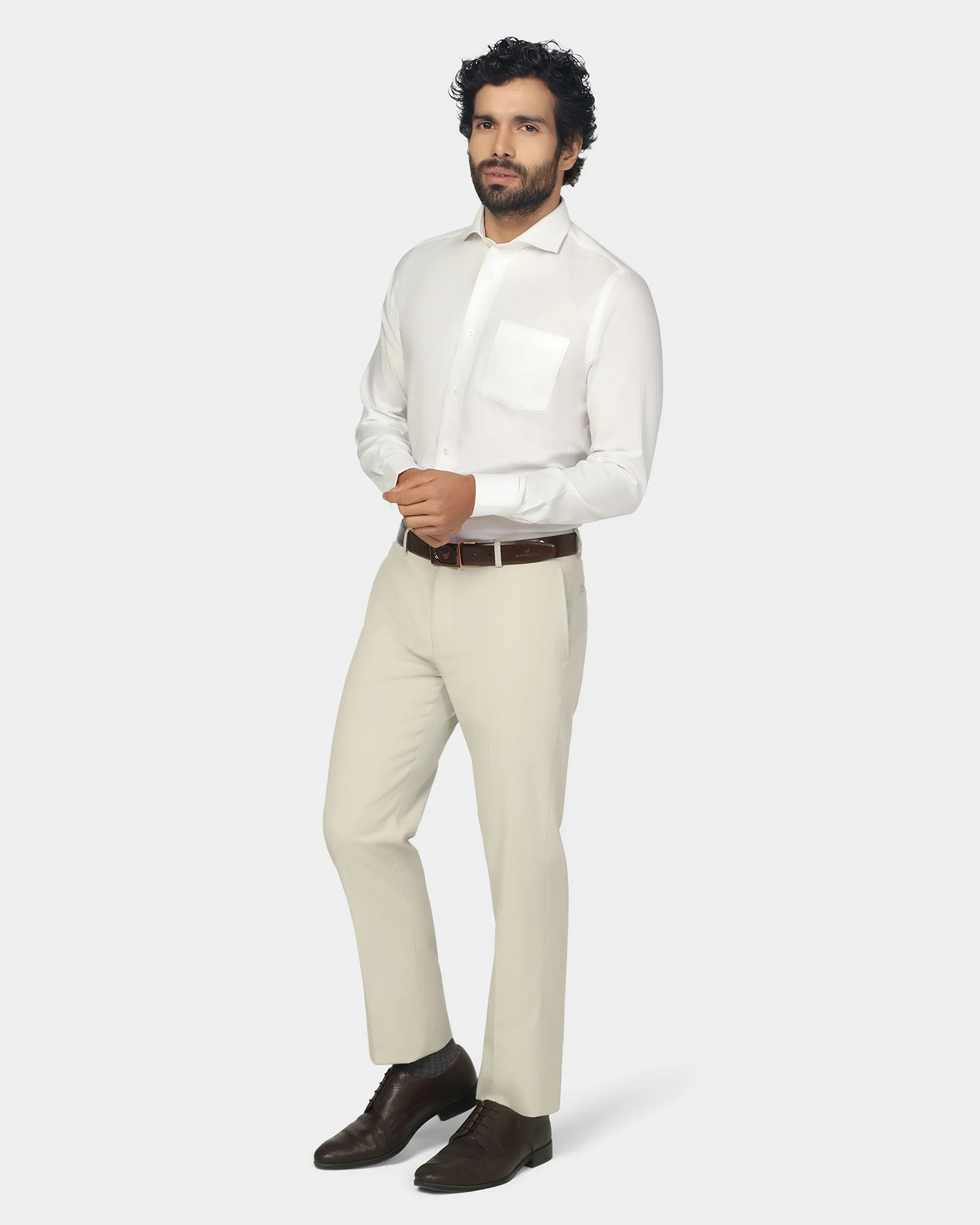 Formal Super White Textured Shirt - Reno - Image 3