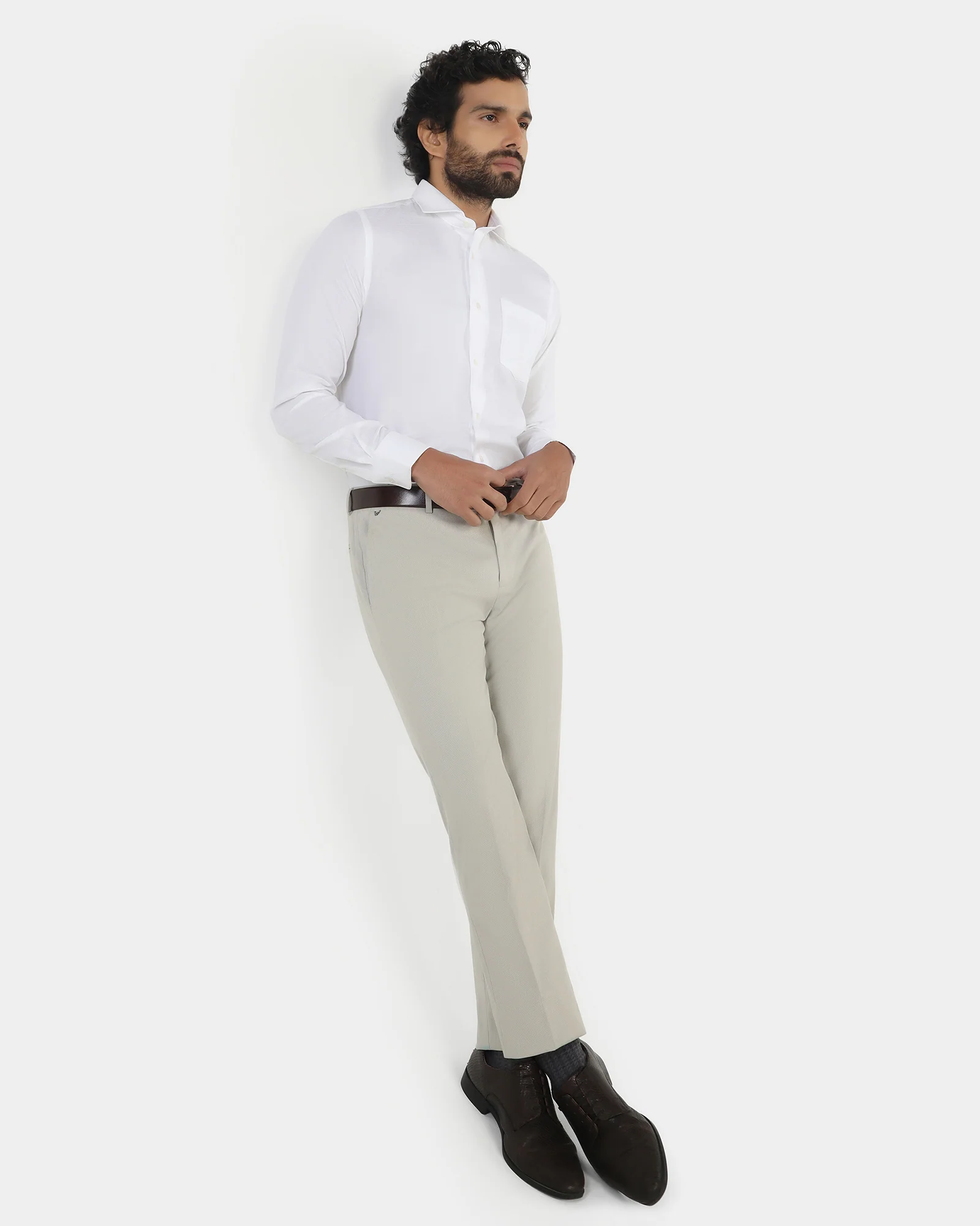 Formal Super White Textured Shirt - Reno - Image 8