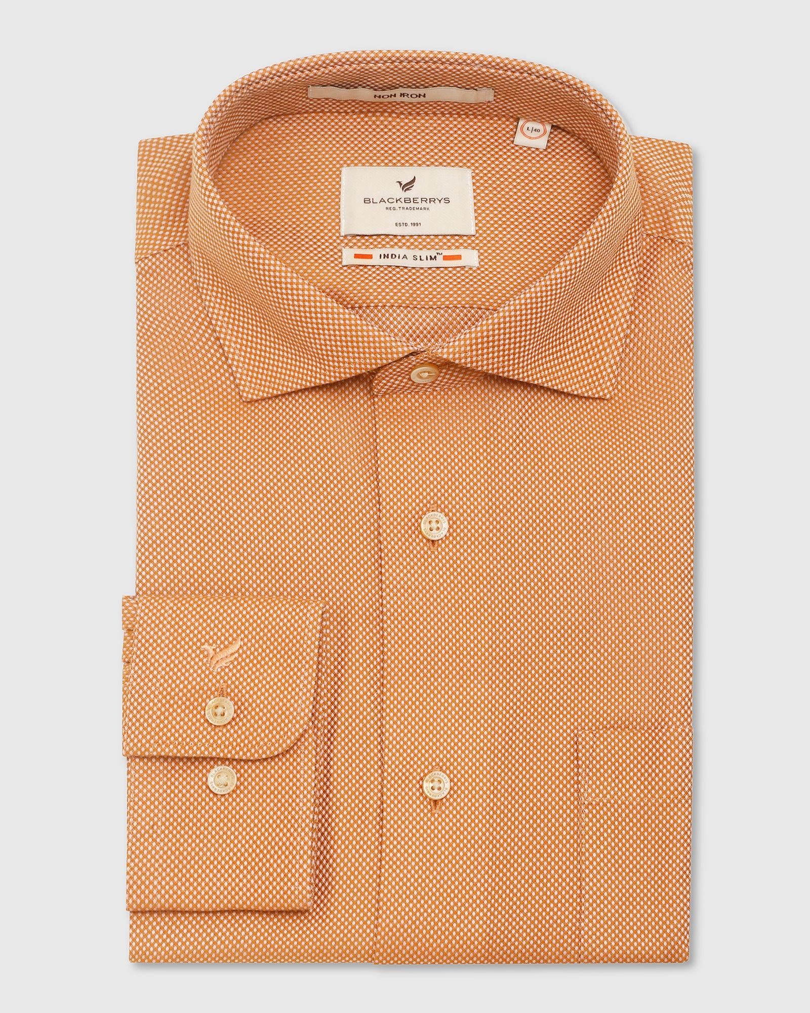 Formal Yellow Textured Shirt - Quint - Image 5