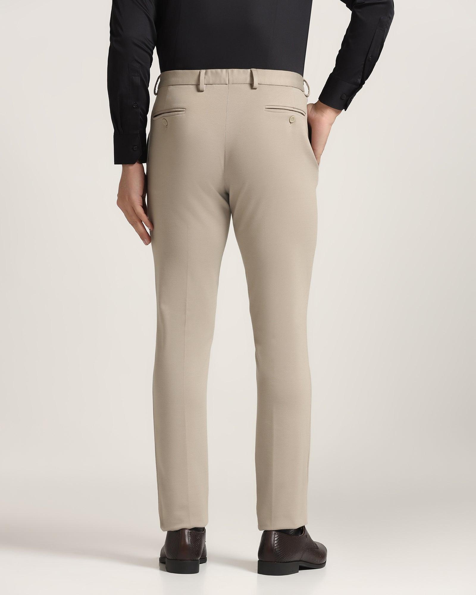 Slim Comfort B-95 Formal Beige Textured Trouser - Easter - Image 2