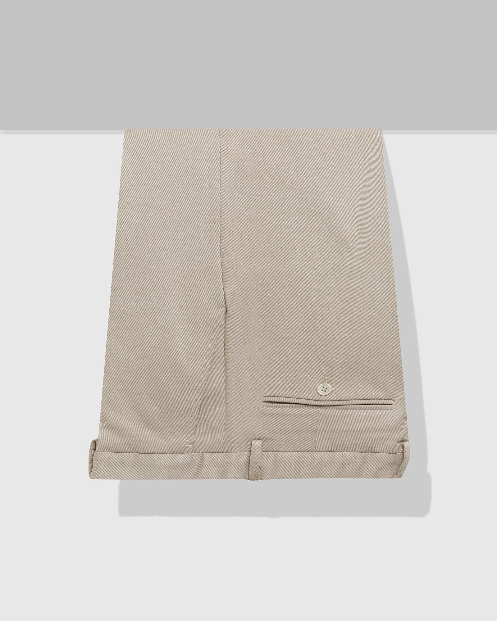 Slim Comfort B-95 Formal Beige Textured Trouser - Easter - Image 5