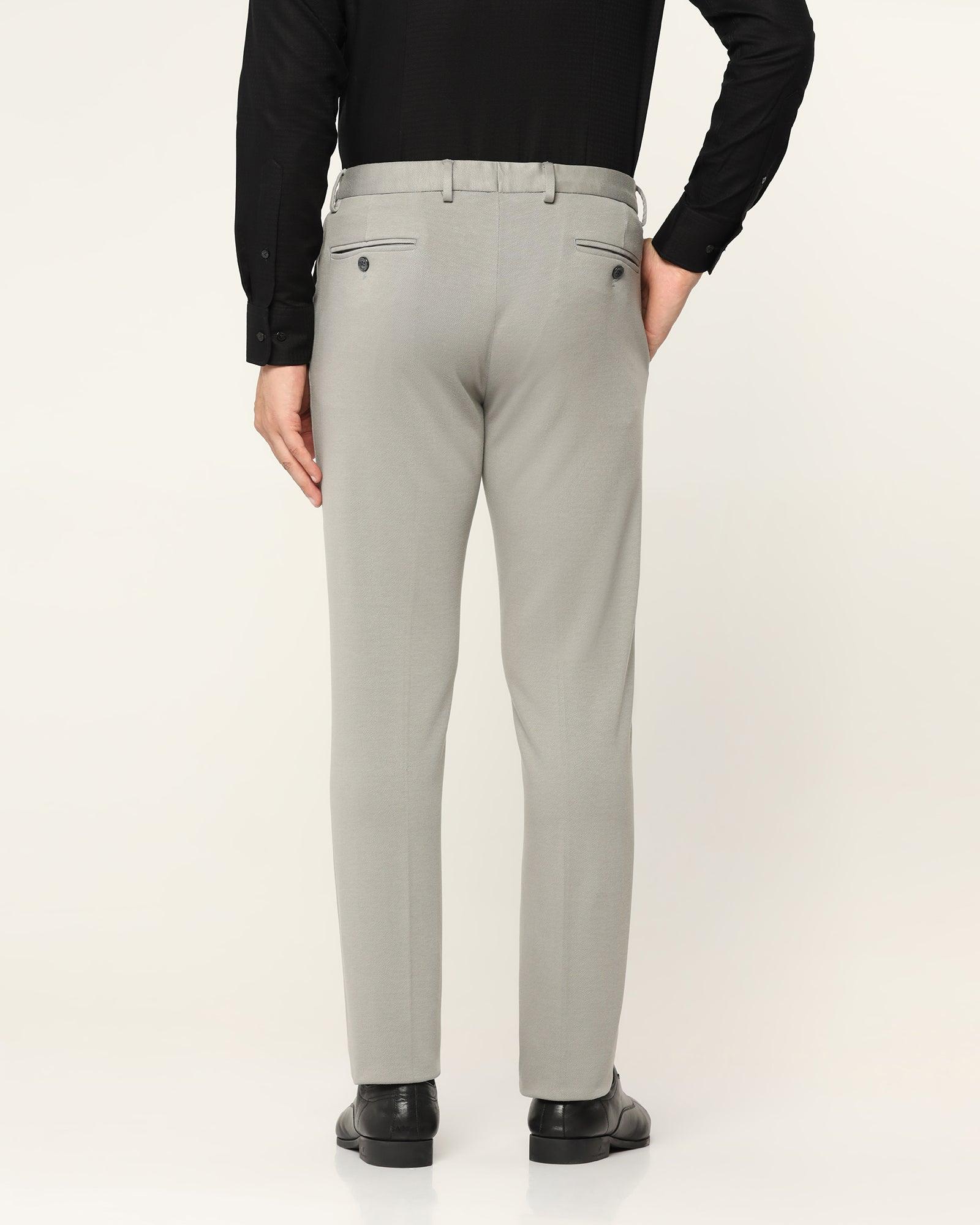 Slim Comfort B-95 Formal Grey Textured Trouser - Easter - Image 2