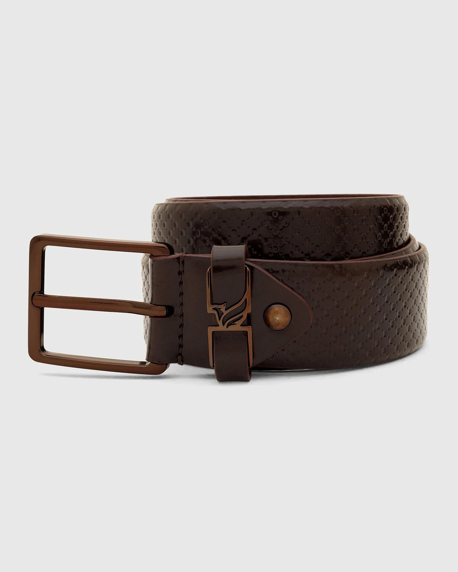 Leather Wine Textured Belt - Tarak - Image 2