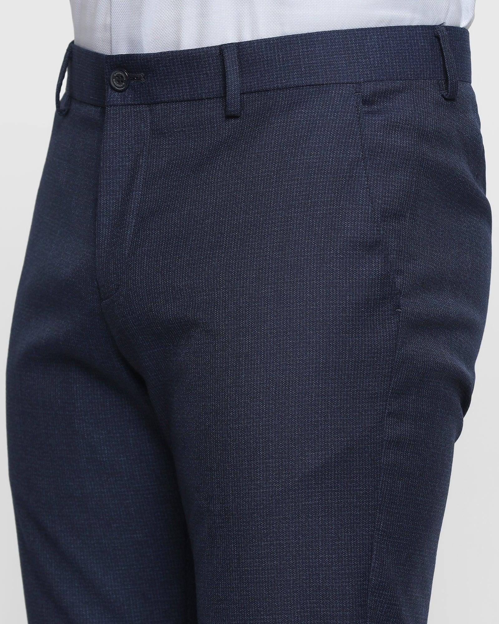 Tuxedo Two Piece Navy Textured Formal Suit - Ezra - Image 5