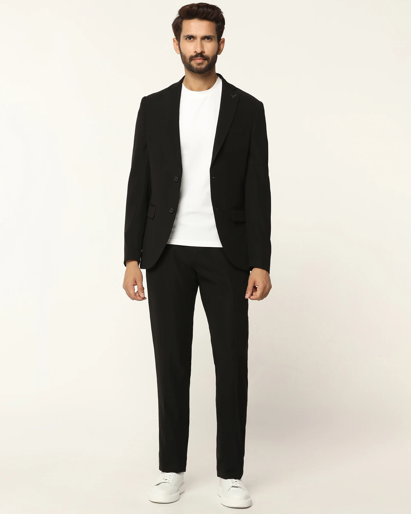 Three Piece Black Textured Formal Suit - Josfer - Image 7