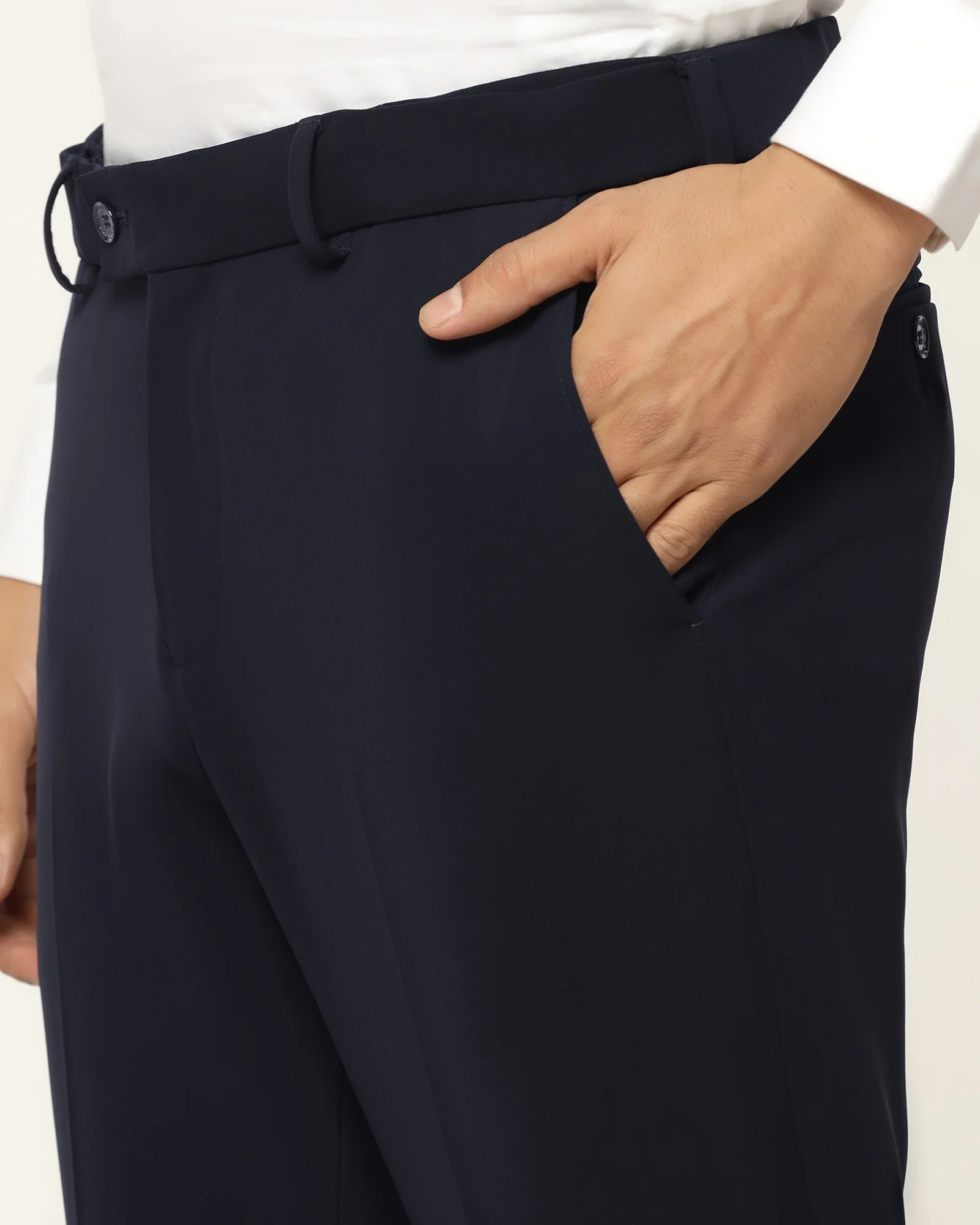 Three Piece Navy Textured Formal Suit - Josfer - Image 10