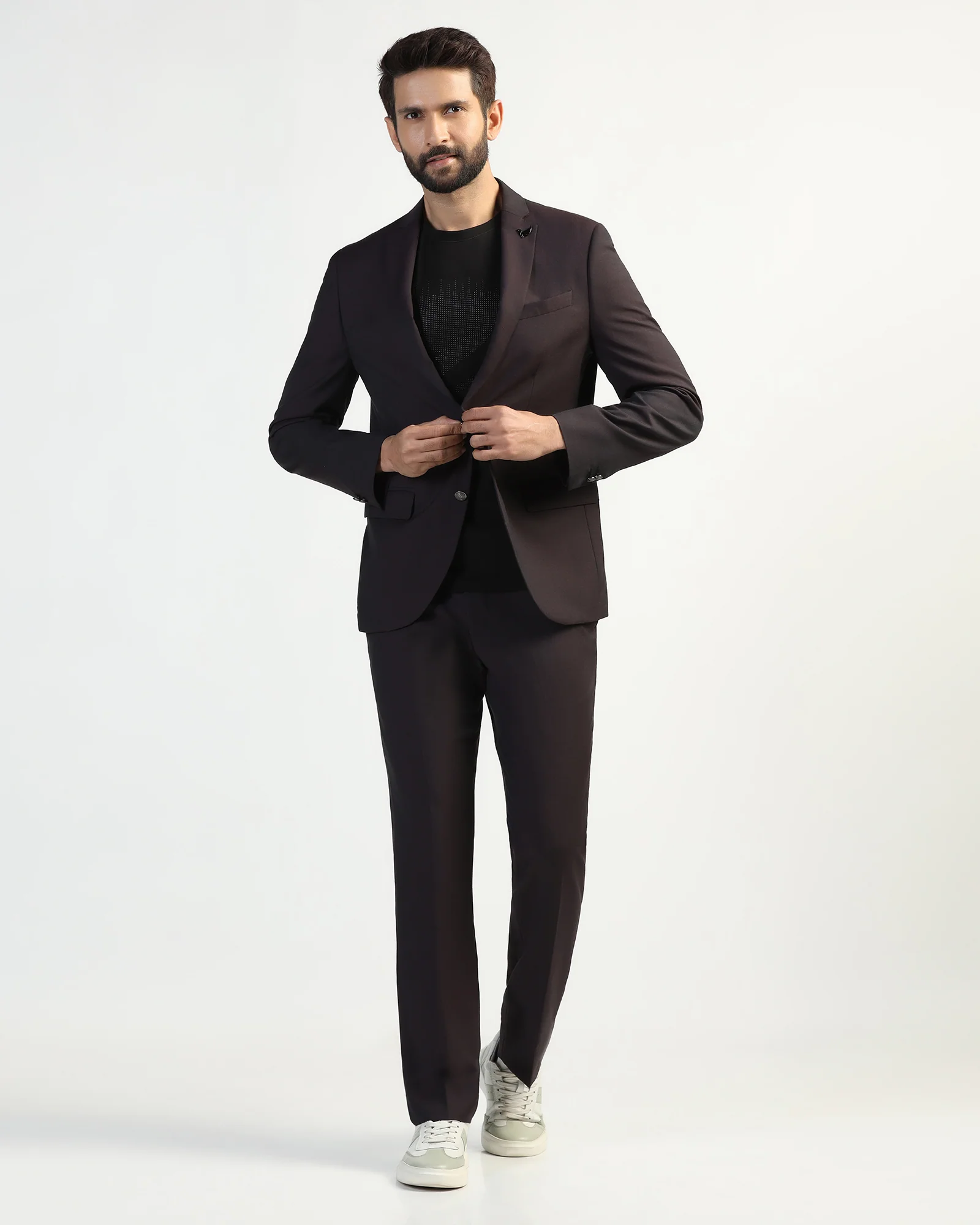 Three Piece Purple Textured Formal Suit - Macren - Image 7