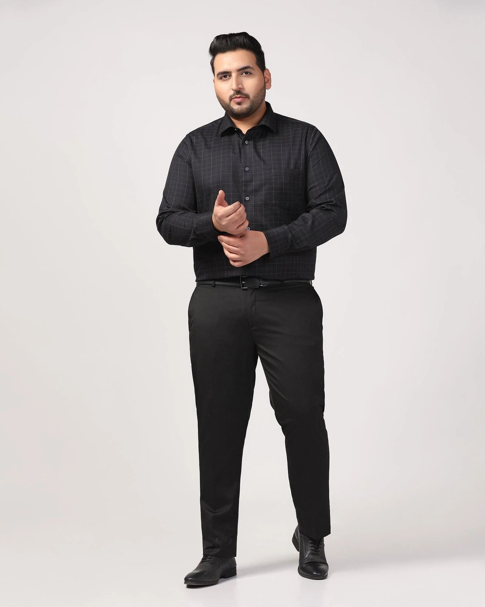 Must Haves Slim Comfort B-95 Formal Black Solid Trouser - Tisot - Image 9