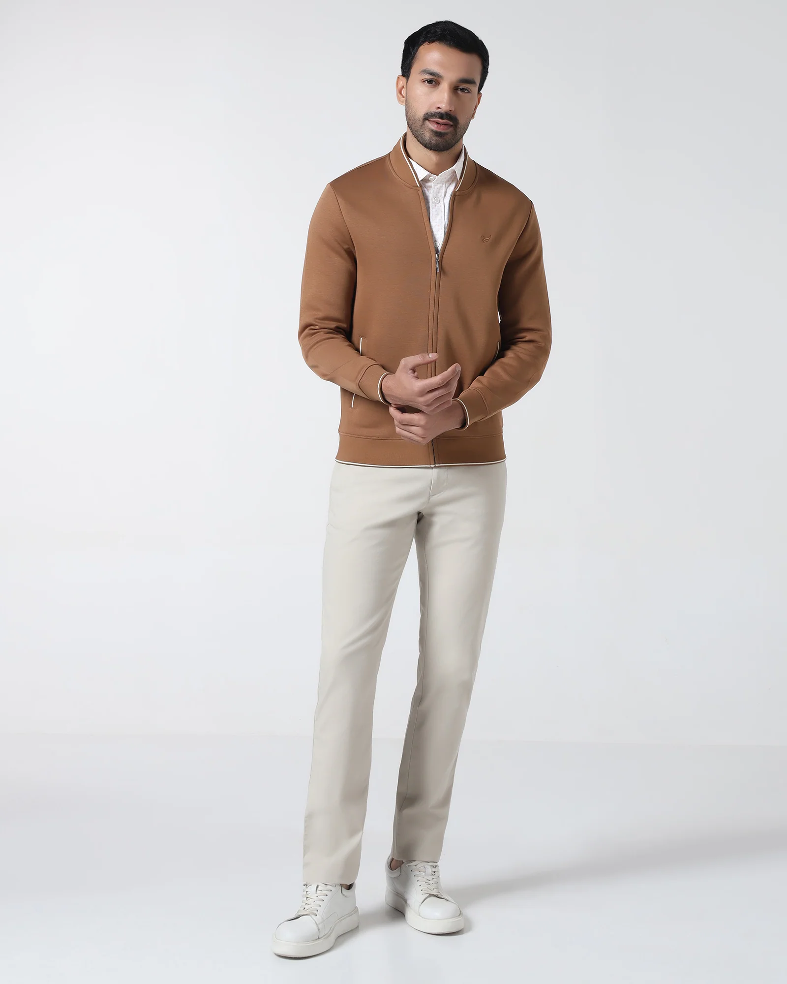 Tobacco Brown Solid Sweatshirt - Morgo - Image 6