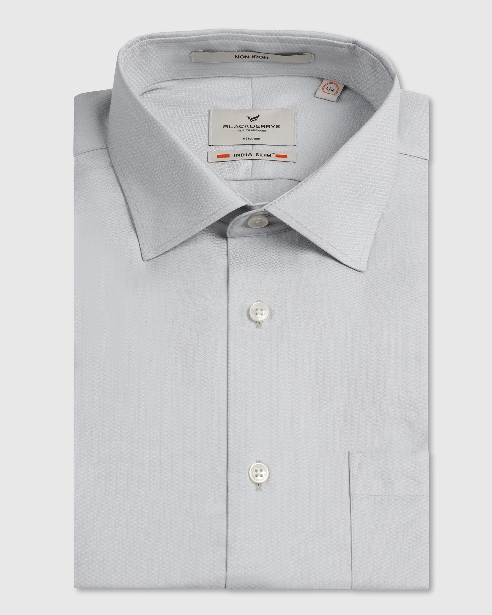 True Gray Non Iron Textured Shirt - E31 - Image 5