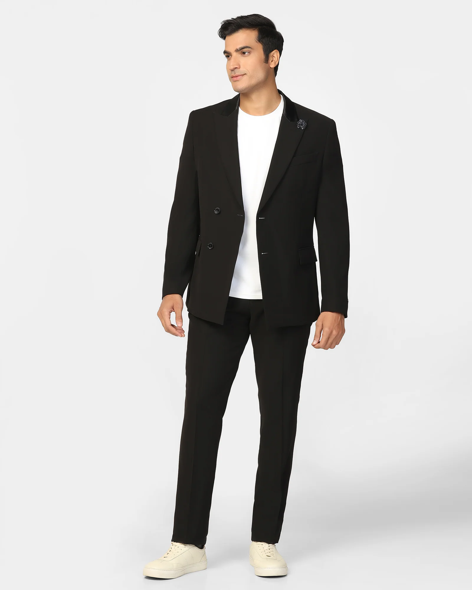 Two Piece Black Solid Formal Suit - Rizer - Image 10