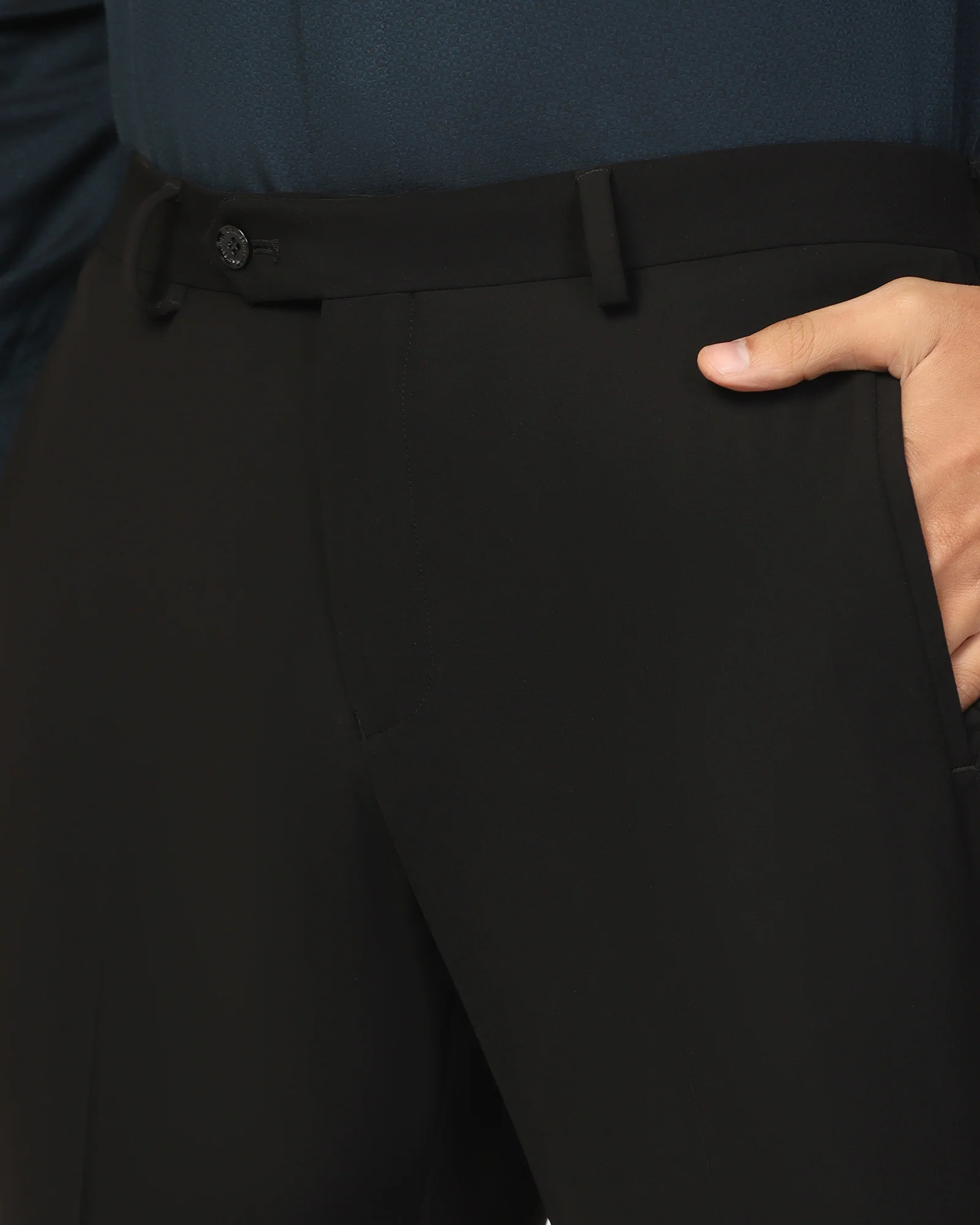 Two Piece Black Solid Formal Suit - Rizer - Image 5