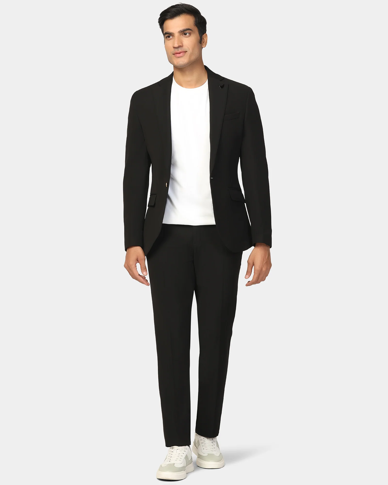 Two Piece Black Solid Formal Suit - Rizer - Image 7