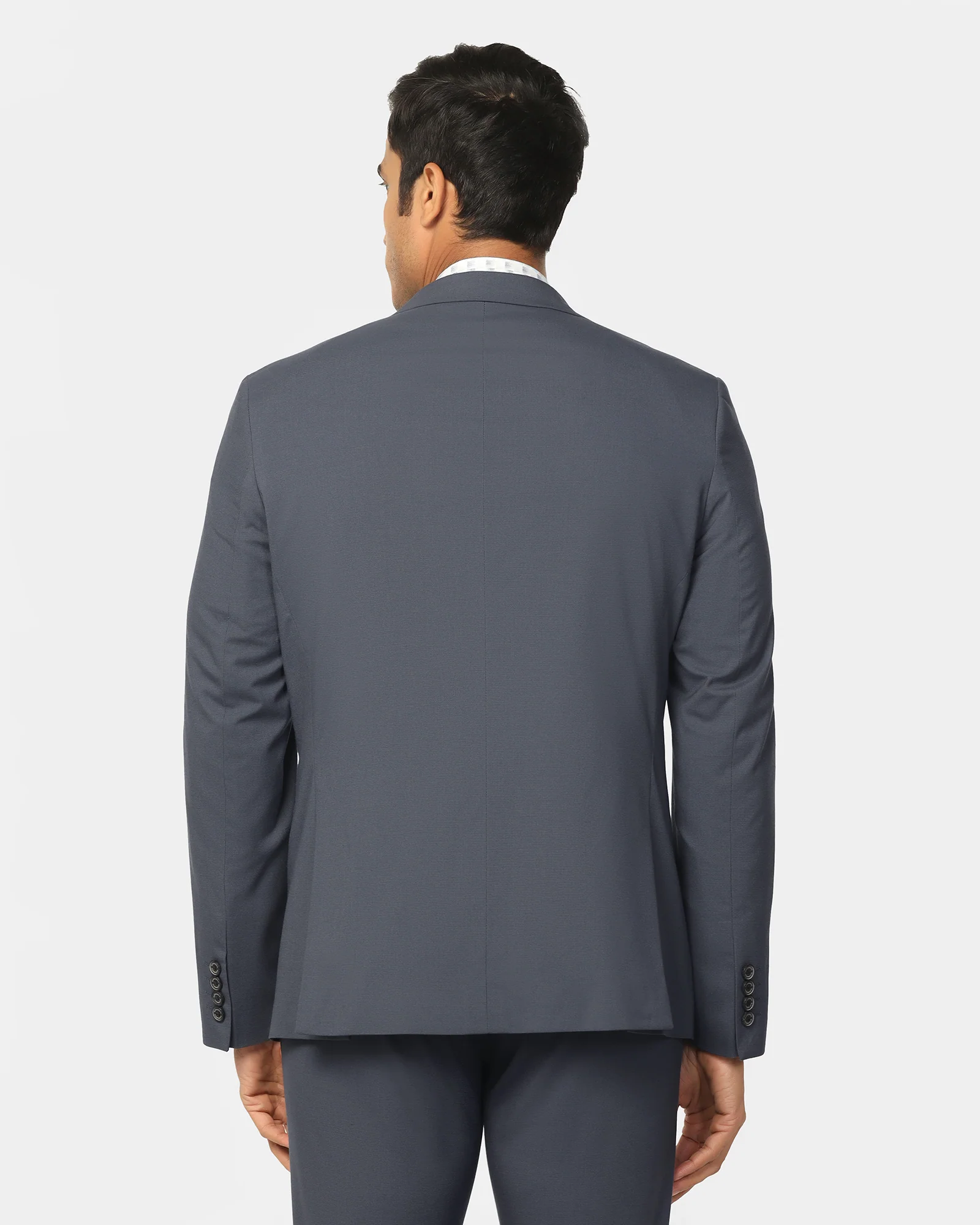 Two Piece Dark Grey Textured Formal Suit - Dave - Image 2