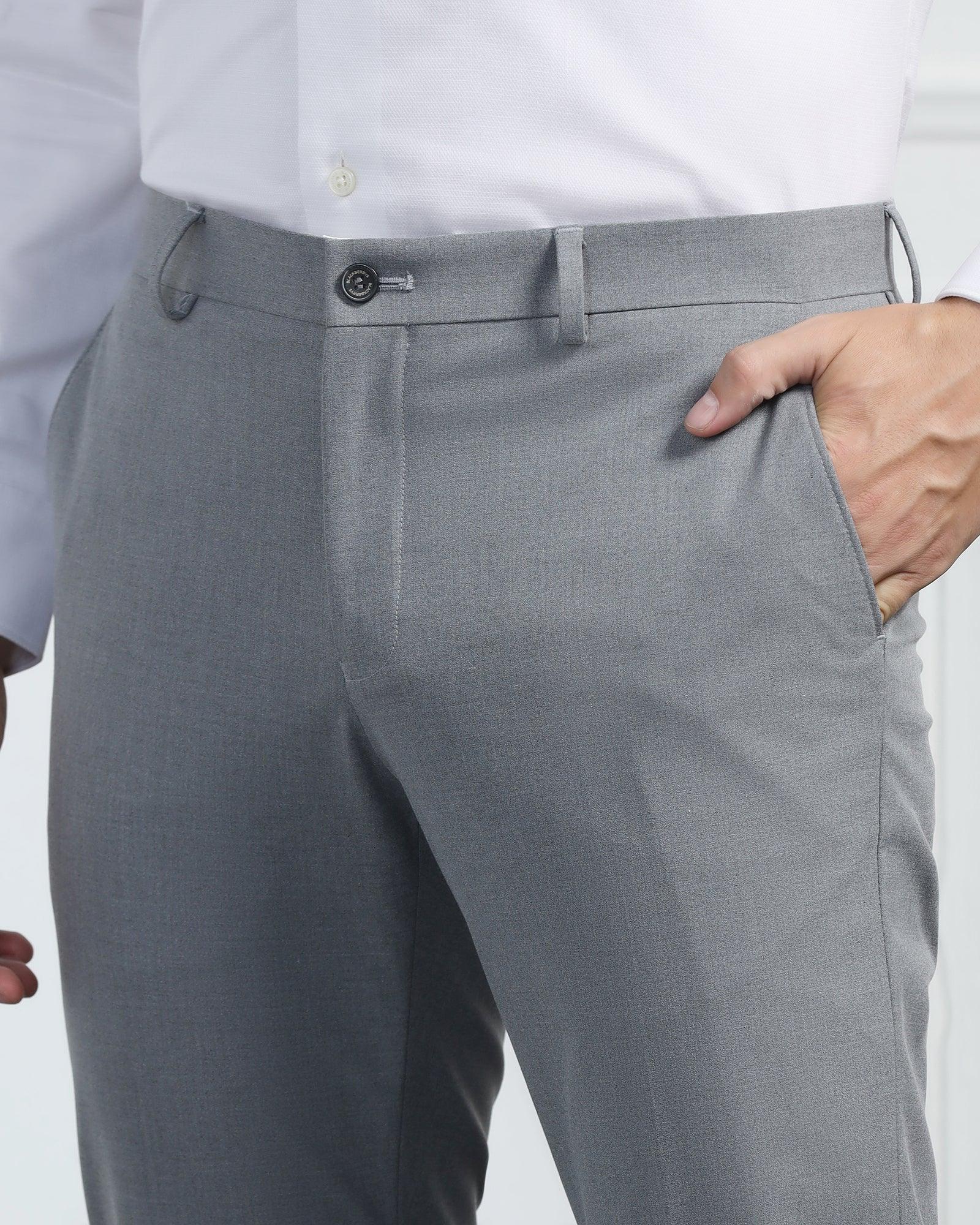 Two Piece Grey Solid Formal Suit - Connor - Image 5