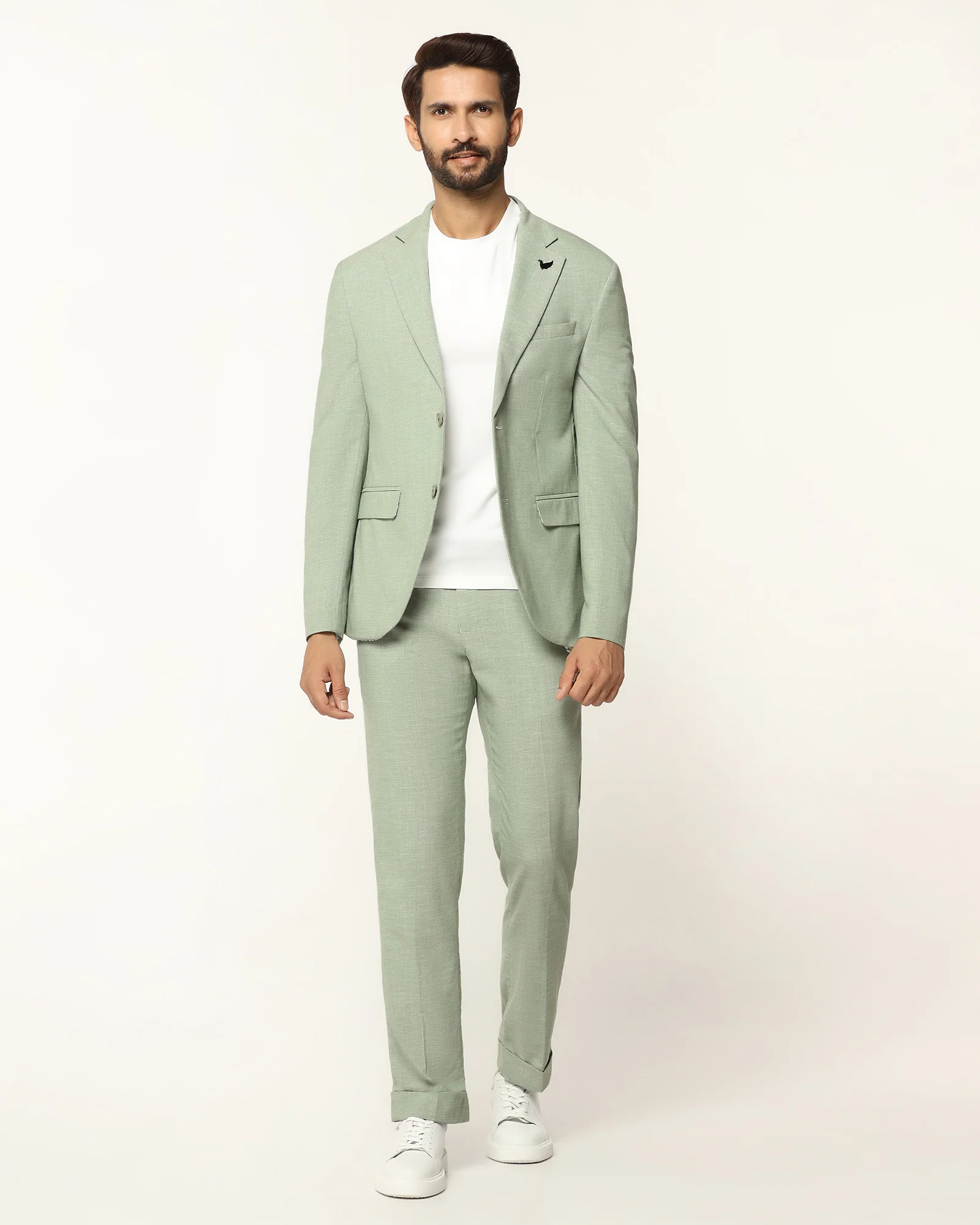 Two Piece Mint Textured Formal Suit - Orcus - Image 7