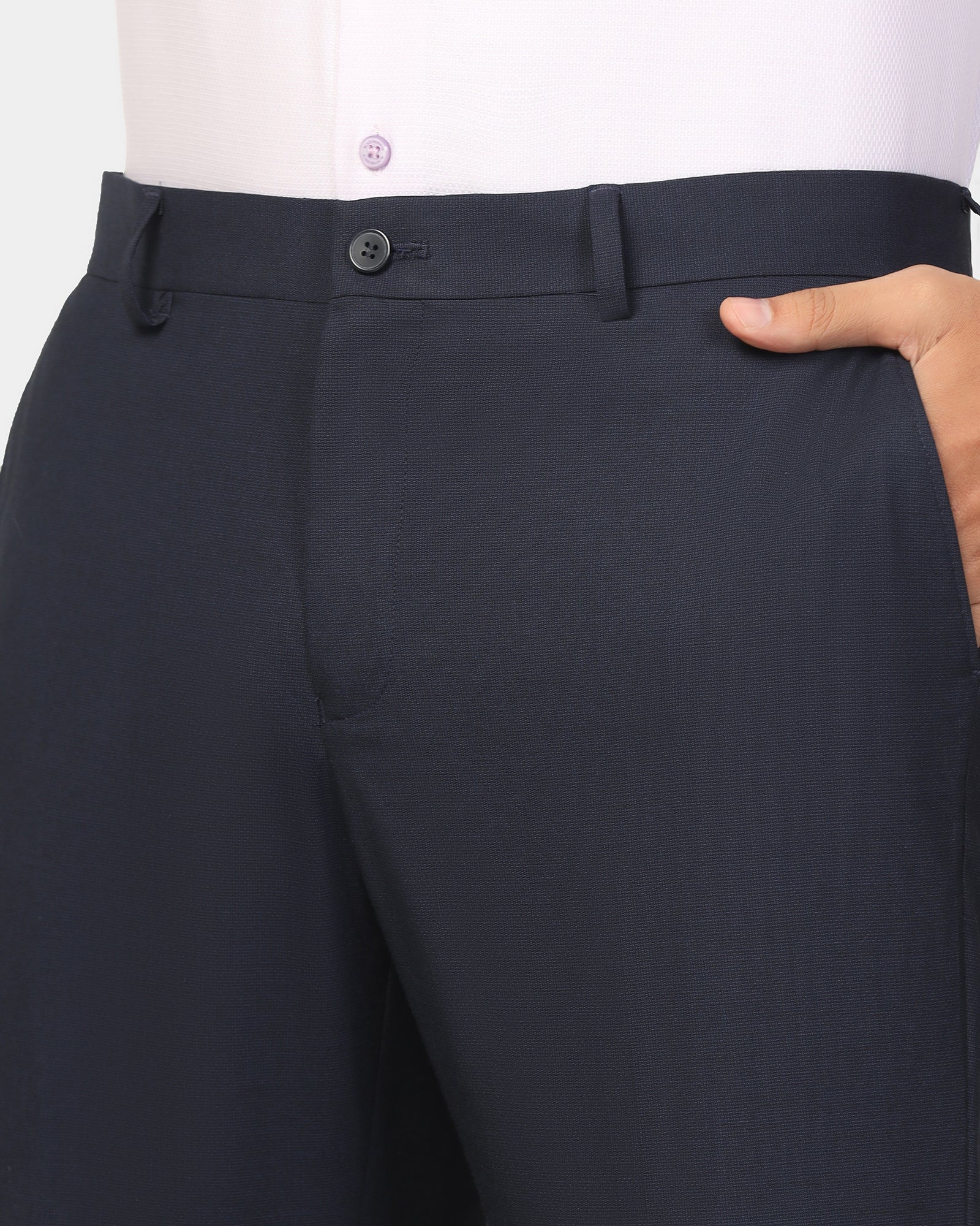 Two Piece Navy Textured Formal Suit - Dave - Image 5