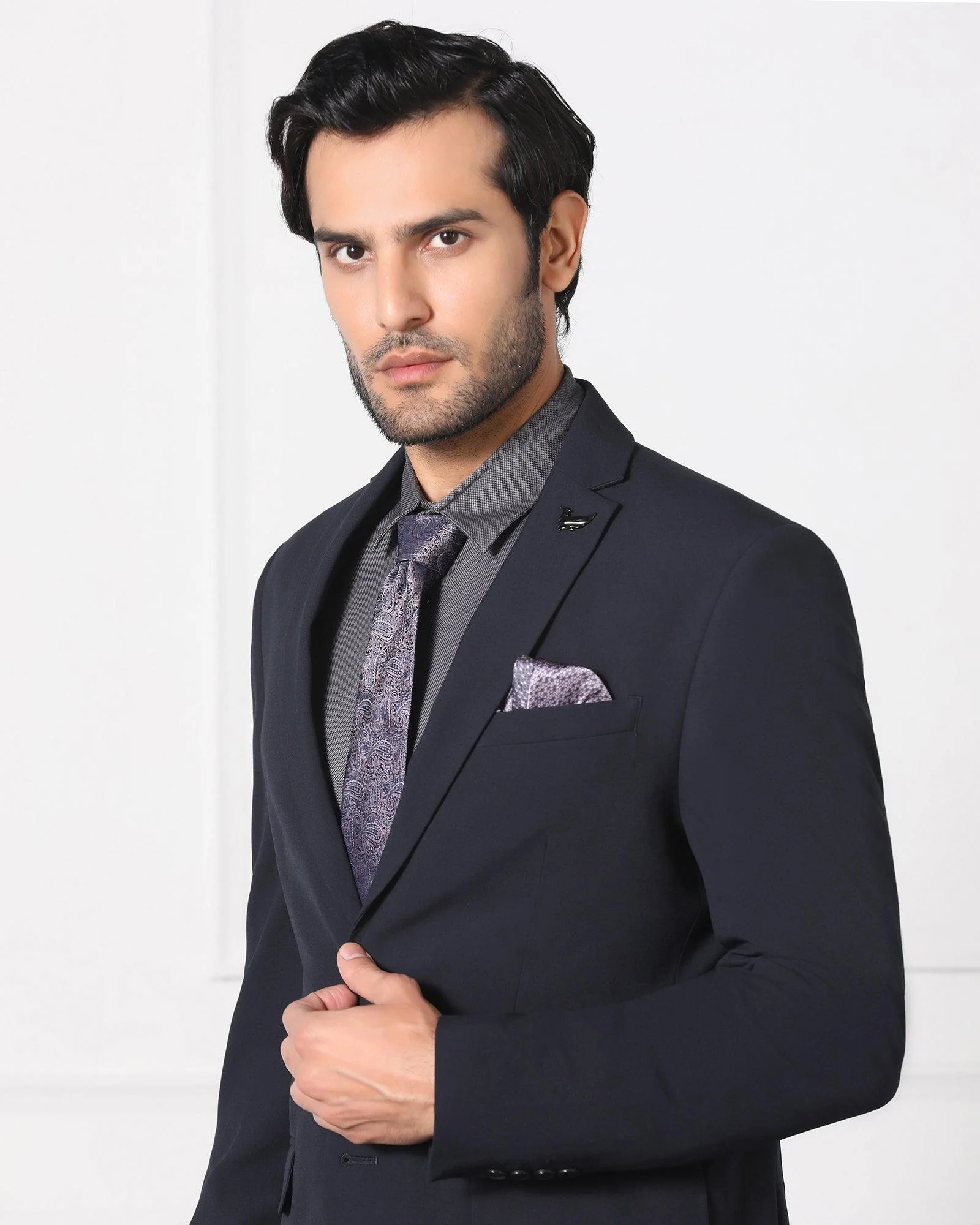 Navy Must Haves Two Piece Solid Suit - Jerret - Image 5
