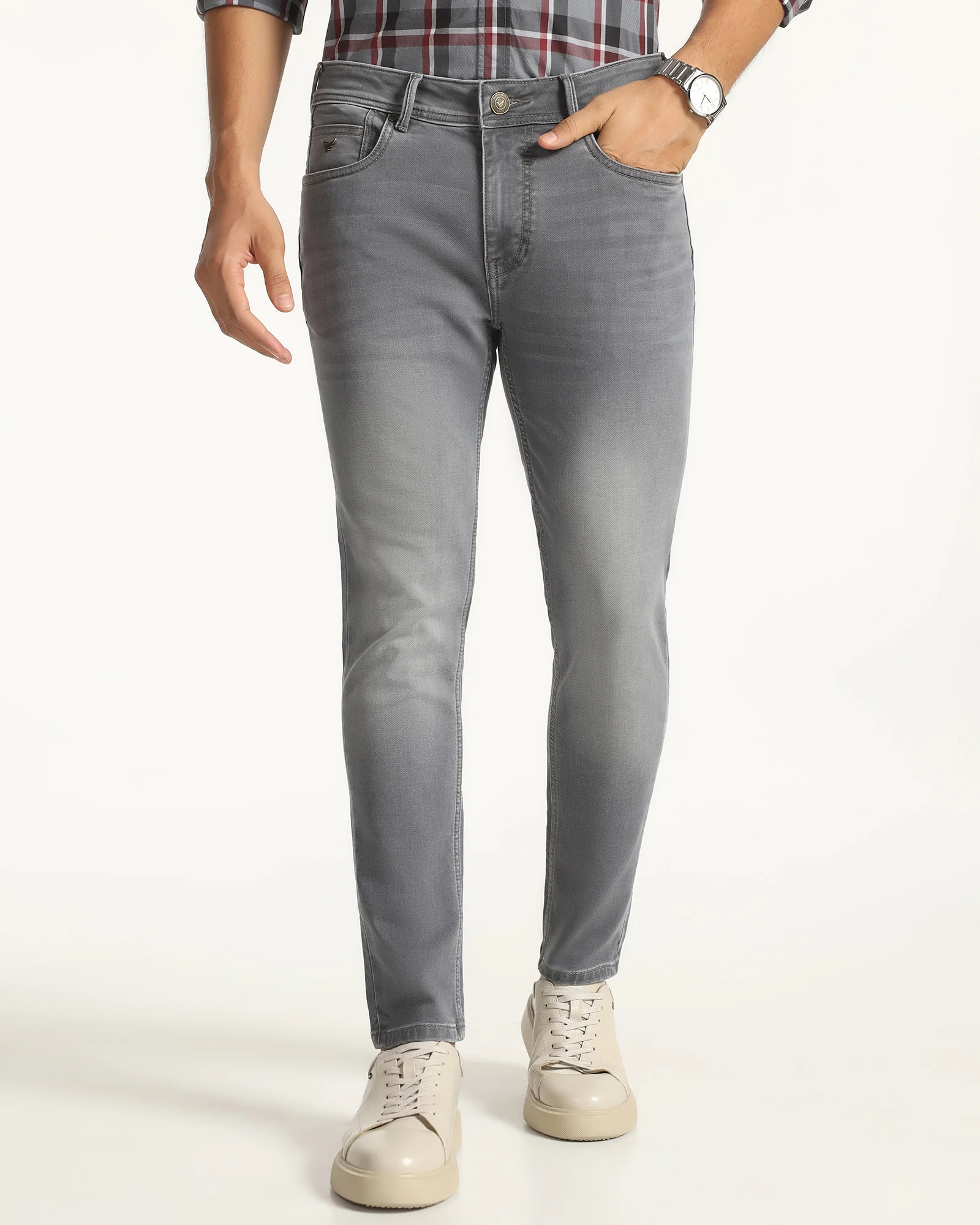 Ultrasoft Skinny Cropped Fiji Fit Grey Jeans - Noam - Image 3