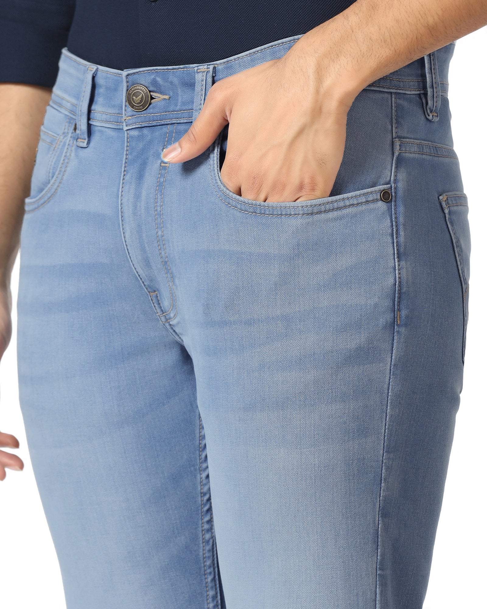 Ultrasoft Slim Comfort Buff Fit Indigo Jeans - Zuri - Image 4