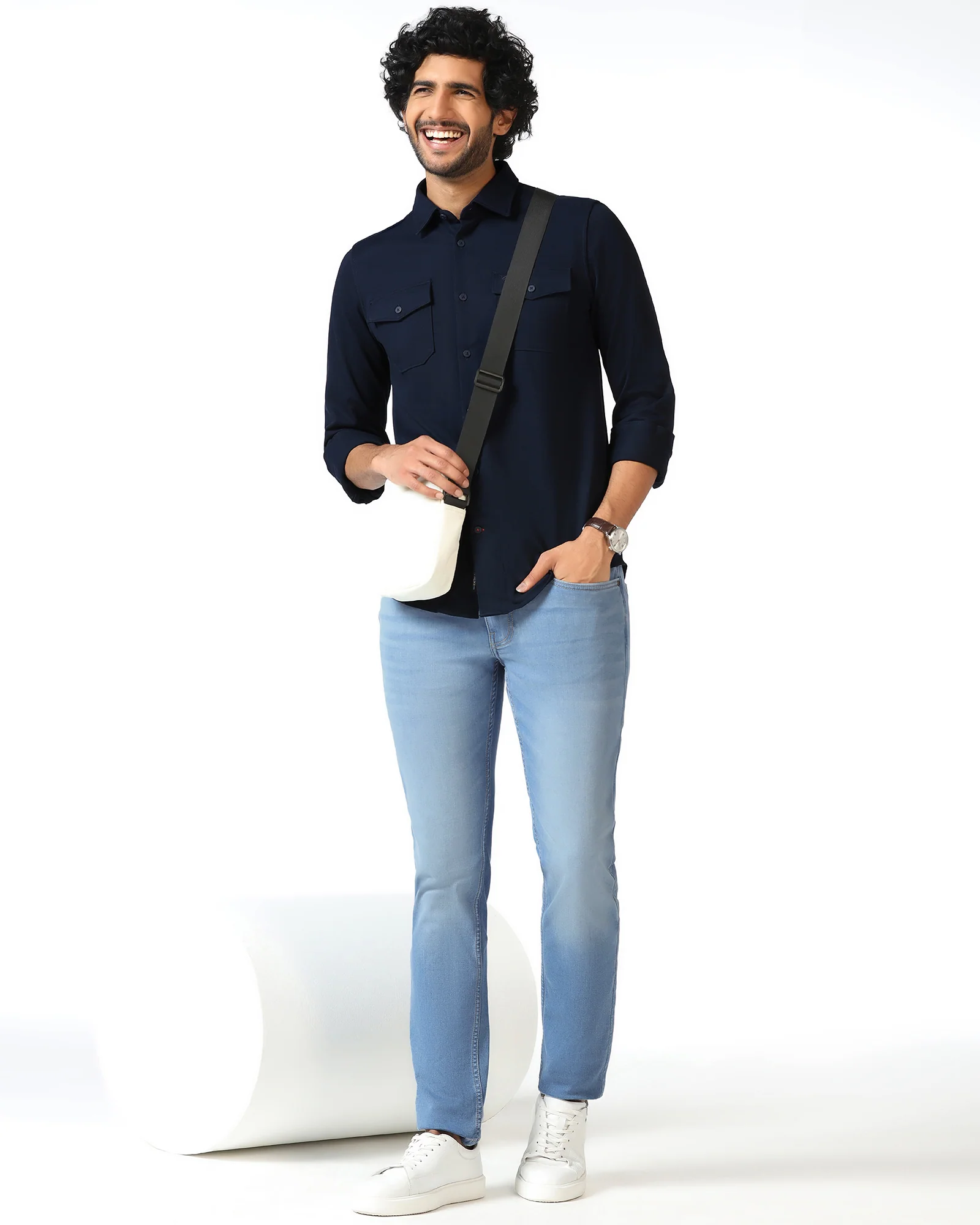 Ultrasoft Slim Comfort Buff Fit Indigo Jeans - Zuri - Image 7