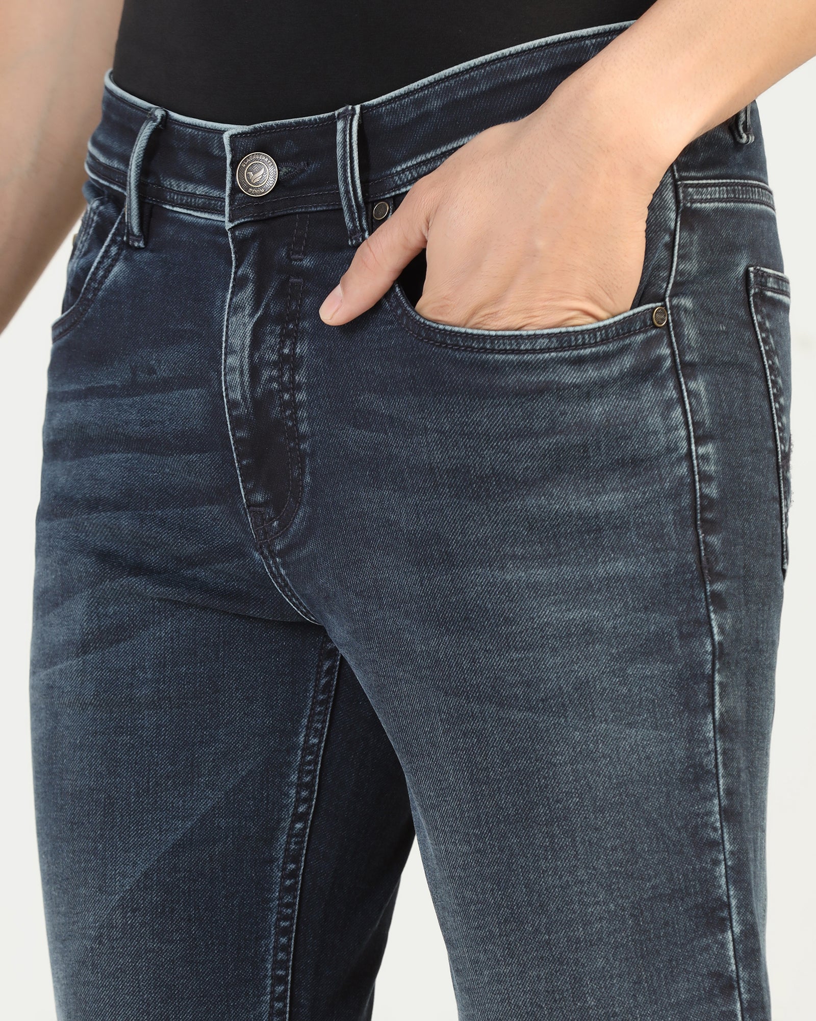Ultrasoft Slim Yonk Fit Indigo Jeans - Oren - Image 4