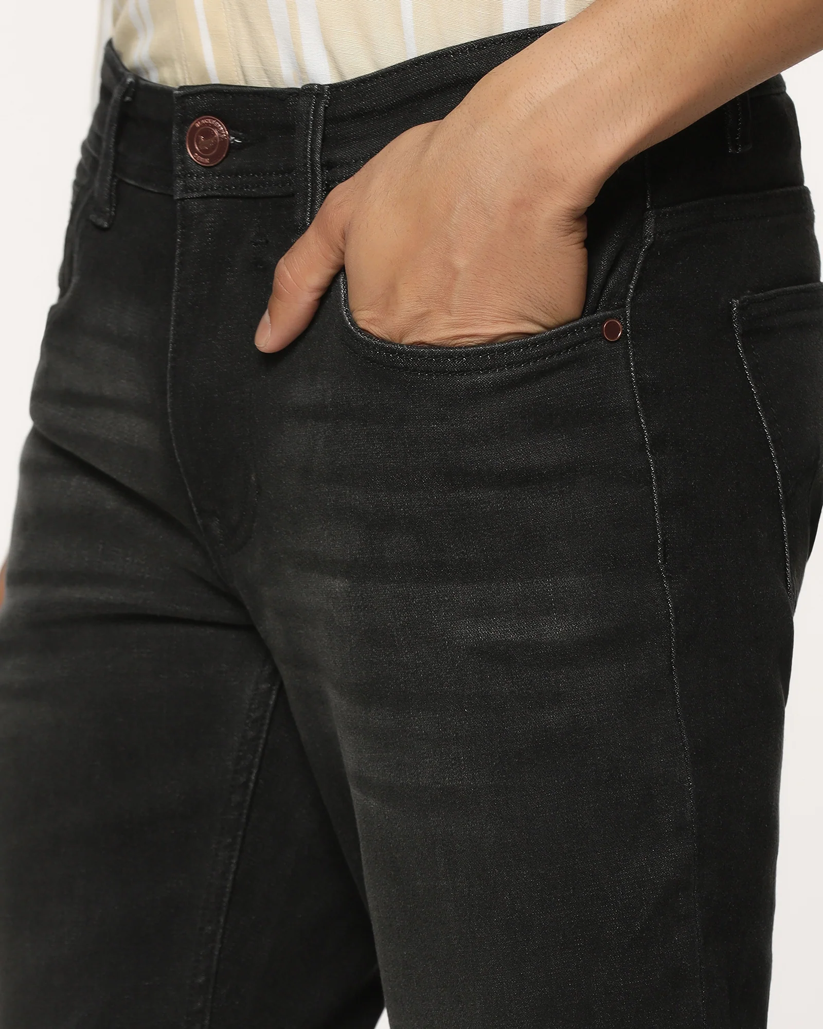 Ultrasoft Straight Comfort Duke Fit Black Jeans - Umi - Image 4